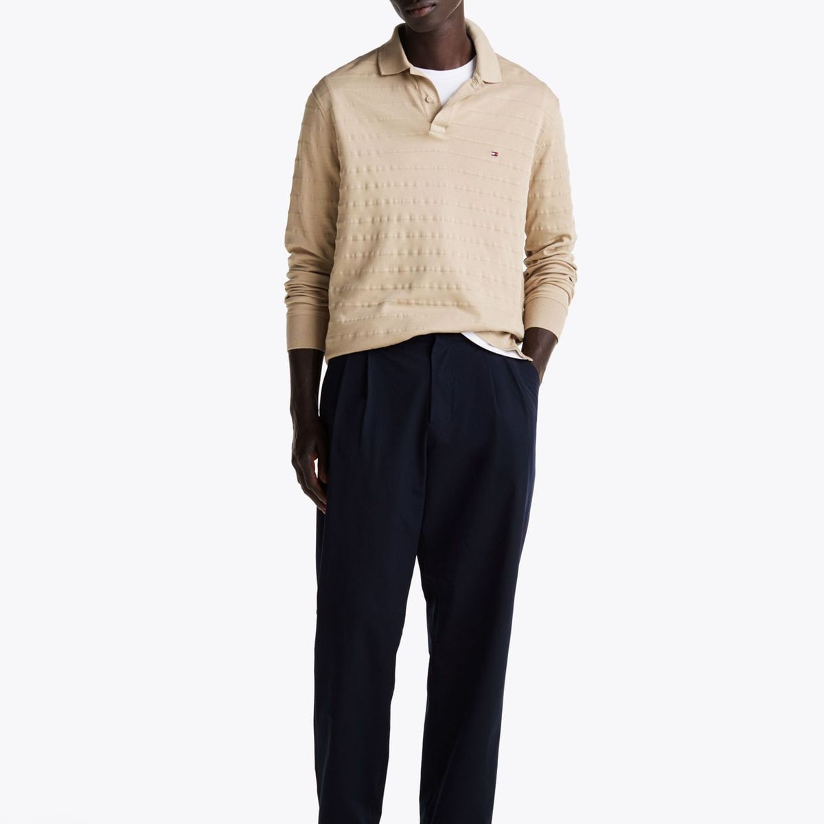 TOMMY HILFIGER - POLO MERC JACQUARD STRIPE LS REG PO TH