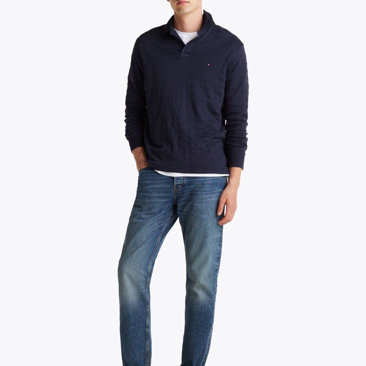 TOMMY HILFIGER - POLO MERC JACQUARD STRIPE LS REG PO TH