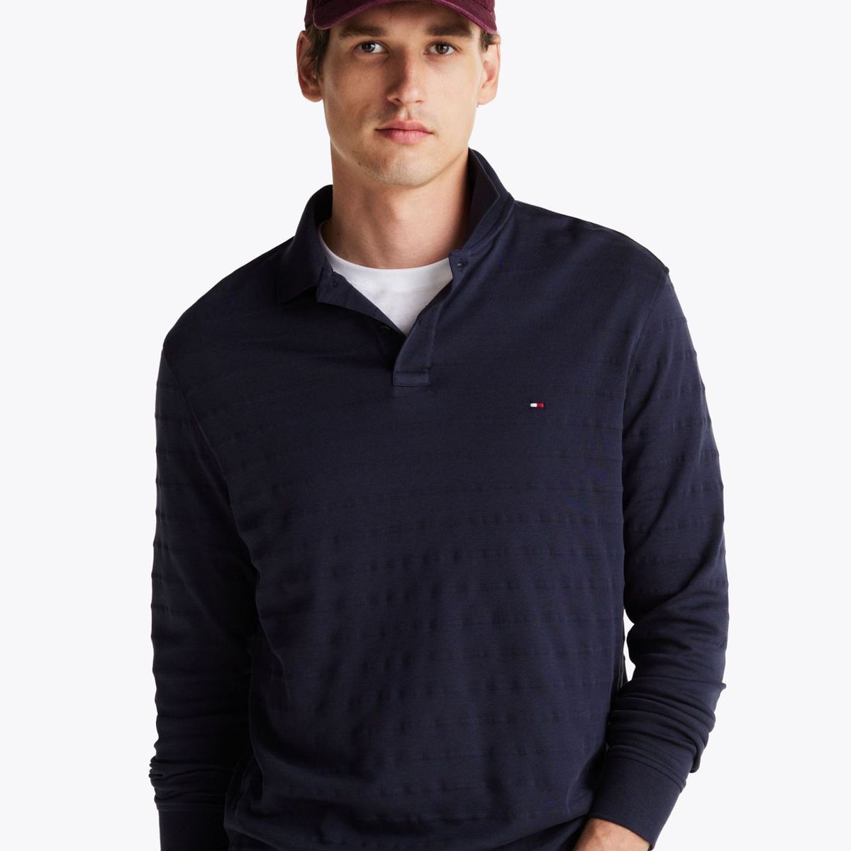 TOMMY HILFIGER - POLO MERC JACQUARD STRIPE LS REG PO TH