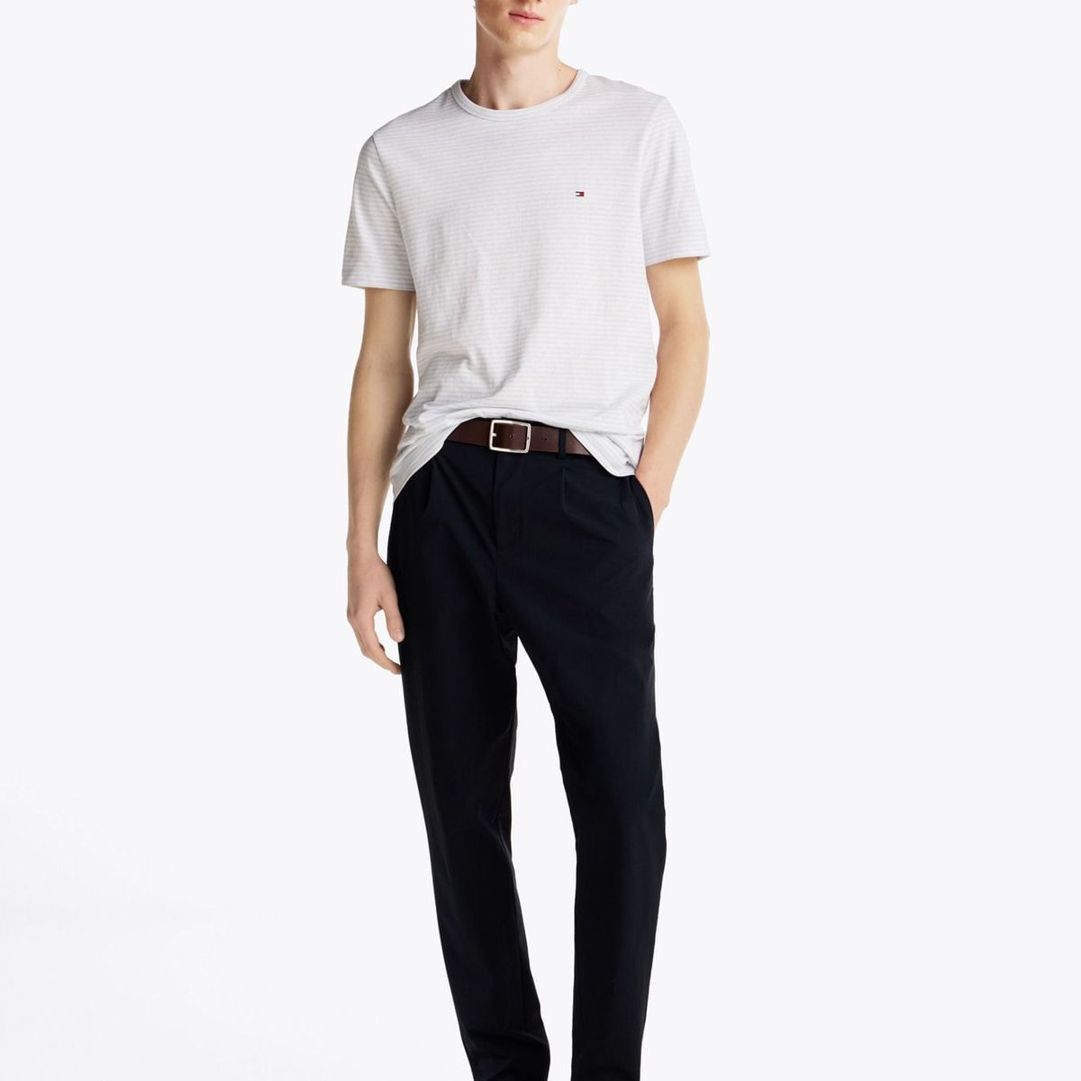 TOMMY HILFIGER - CAMISETA WCC CO LINEN STRIPE TEE TH