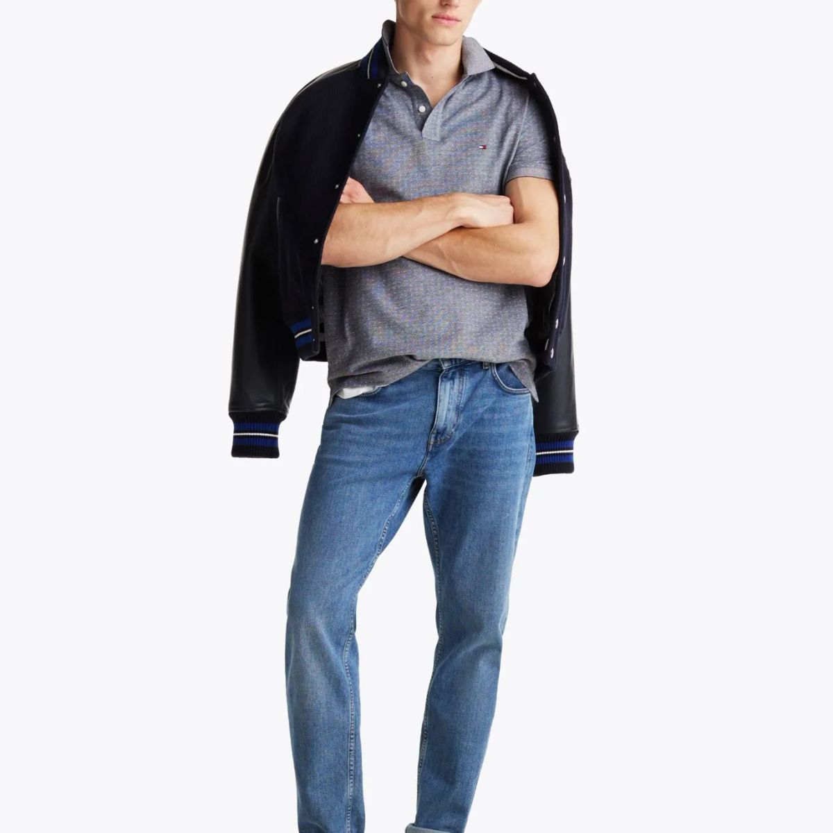 TOMMY HILFIGER - POLO PIQUE MICROPRINT REG POLO TH