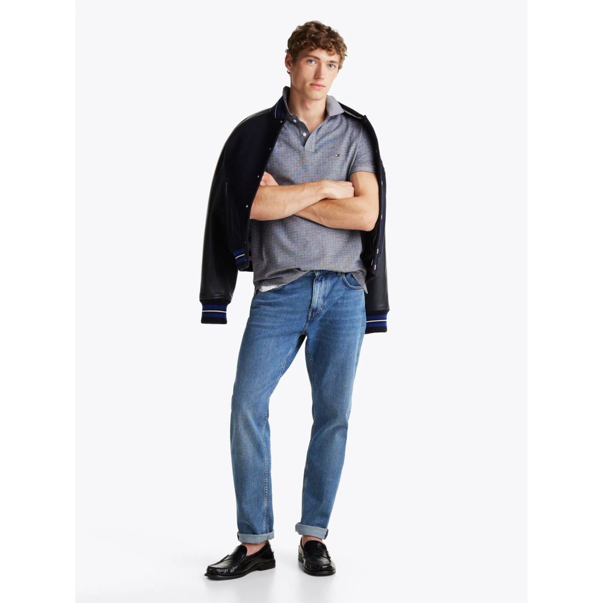 TOMMY HILFIGER - POLO PIQUE MICROPRINT REG POLO TH