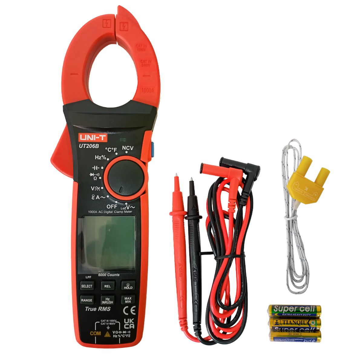 UNI T - PINZA AMPERIMETRICA 1000AMP AC C° UNIT UT-206B