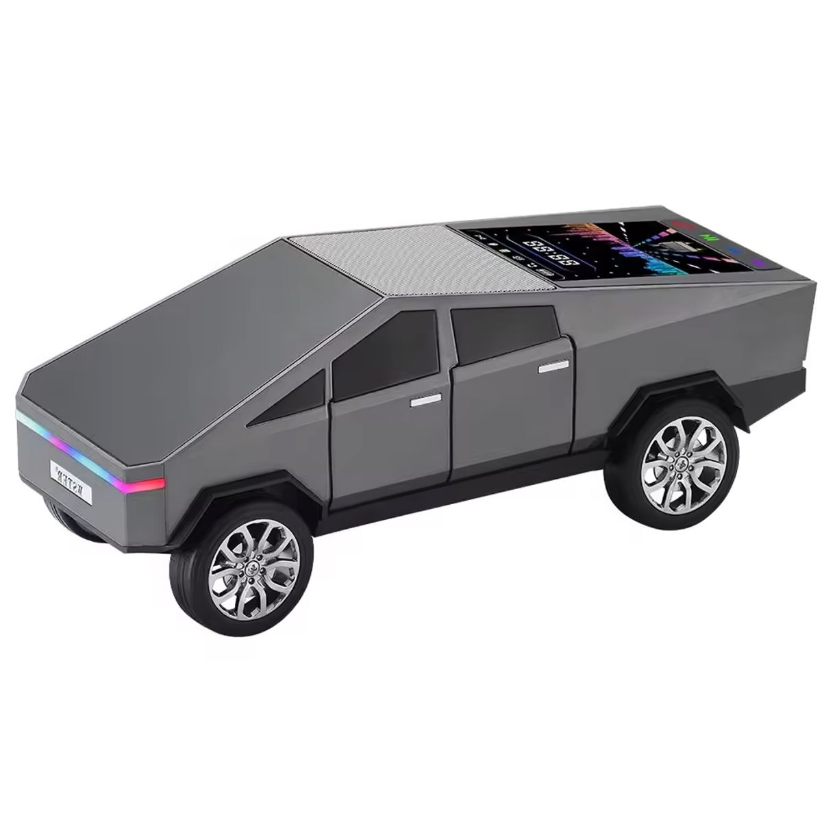 GENERICO - Parlante Inalámbrico Blutooth  Con Forma De Camioneta Pantalla Led Radio FM