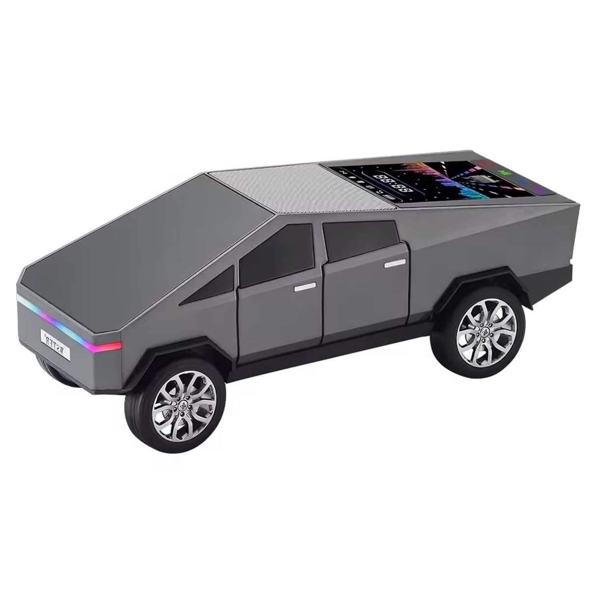 GENERICO - Parlante Inalámbrico Blutooth  Con Forma De Camioneta Pantalla Led Radio FM