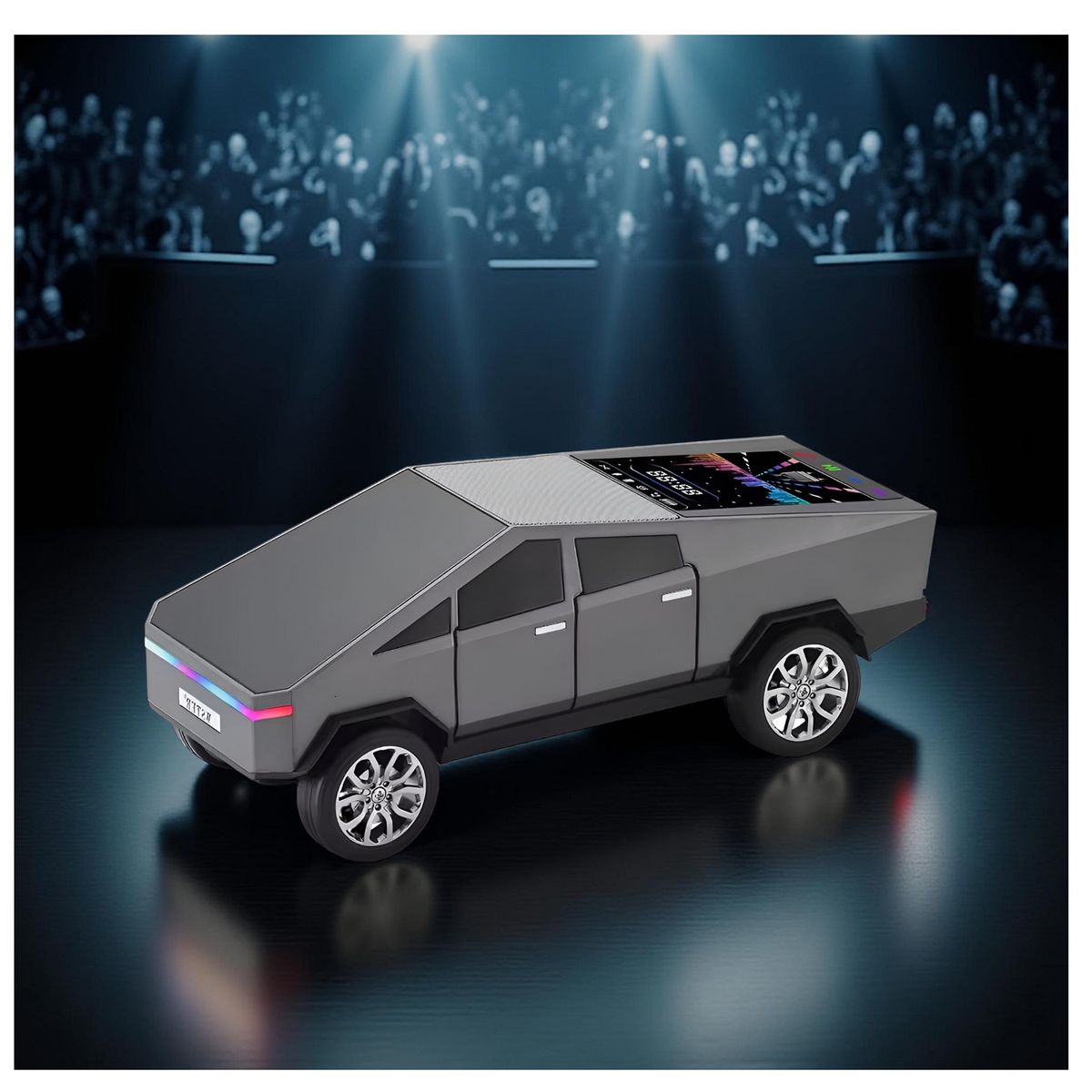 GENERICO - Parlante Inalámbrico Blutooth  Con Forma De Camioneta Pantalla Led Radio FM