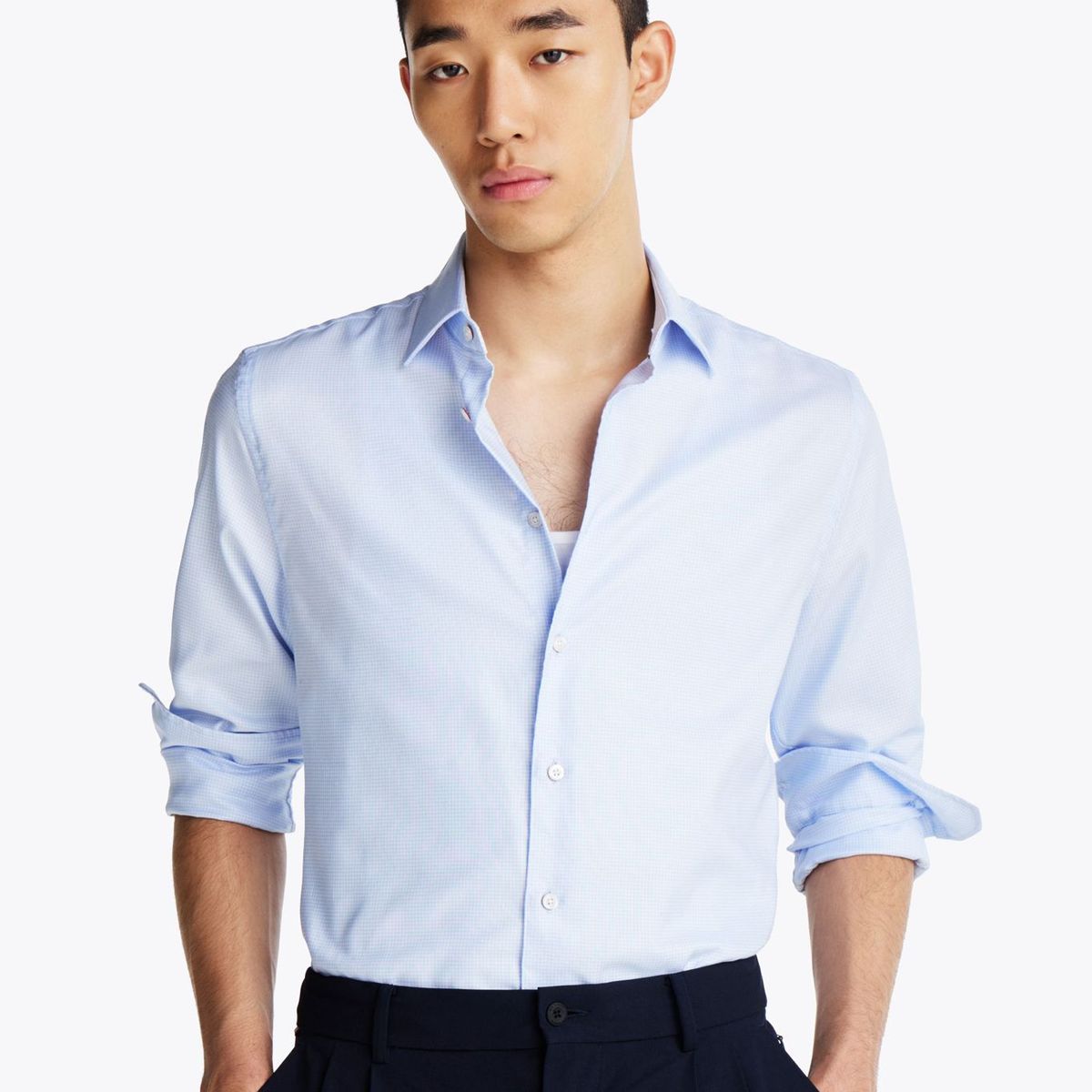 TOMMY HILFIGER - CAMISA DC FLEX COLLAR CHECK SHIRT