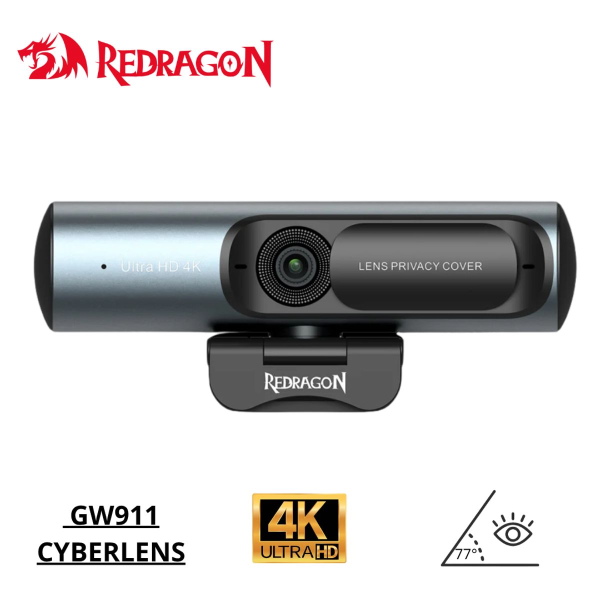 REDRAGON - Cámara Web Redragon GW911 CYBERLENS 4K