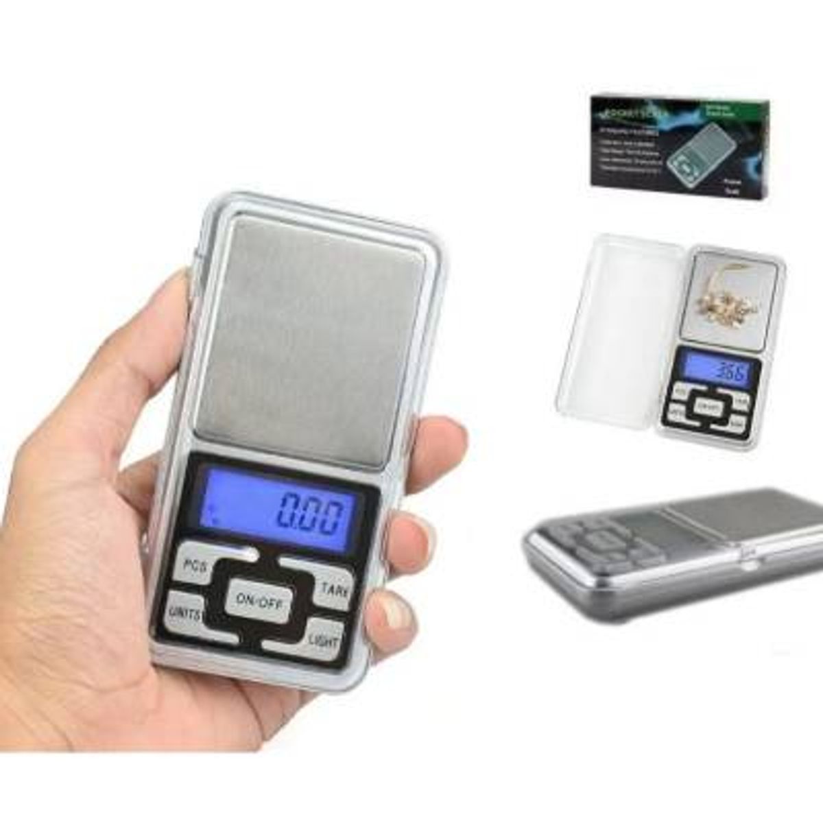 GENERICO - balanza gramera profesional mini 200g x 01g de mano gris