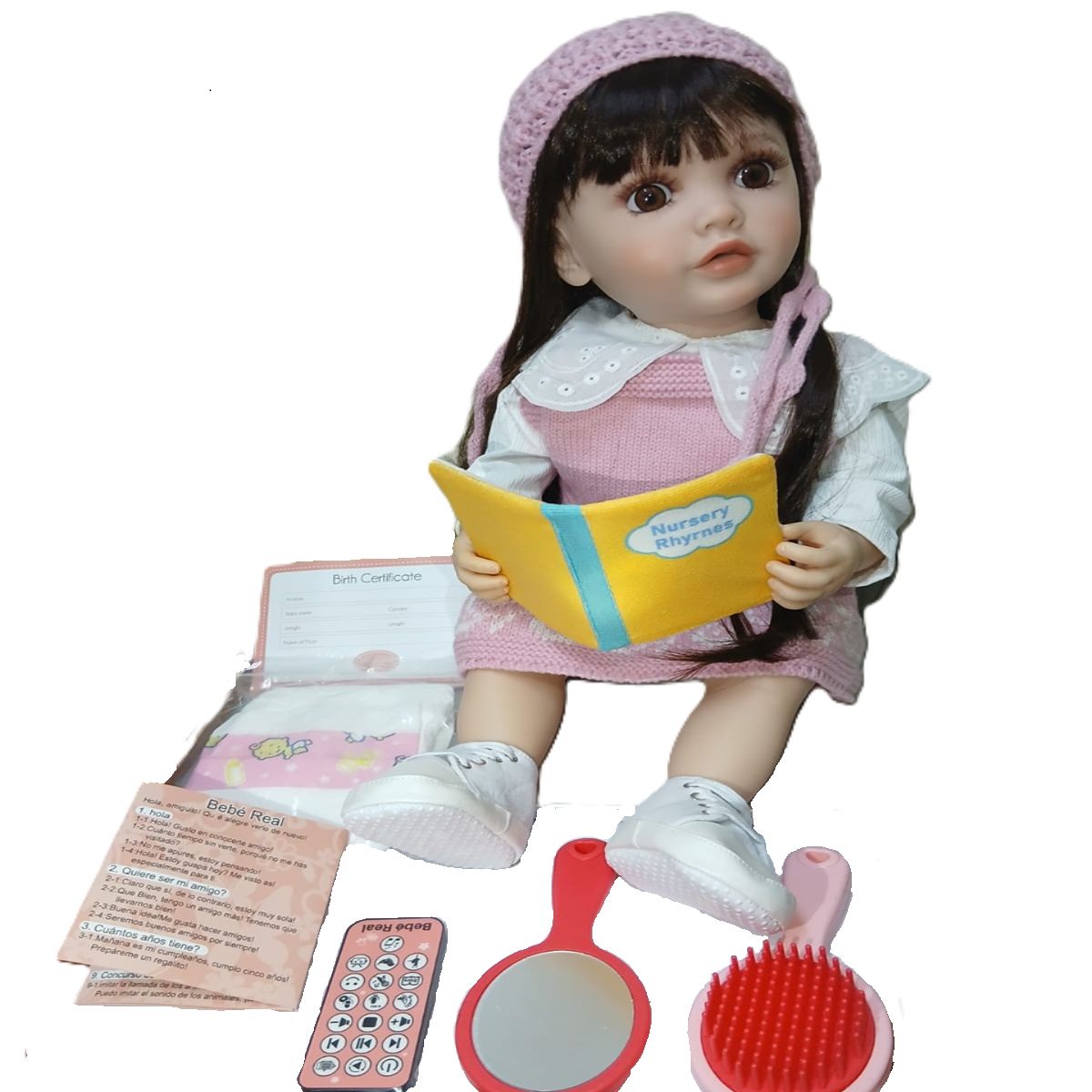 MUÑECAS REBORN - MUÑECA INTERACTIVA  REBORN CON CONTROL REMOTO,  MOVIMIENTO DE ROSTRO Y BRAZOS.