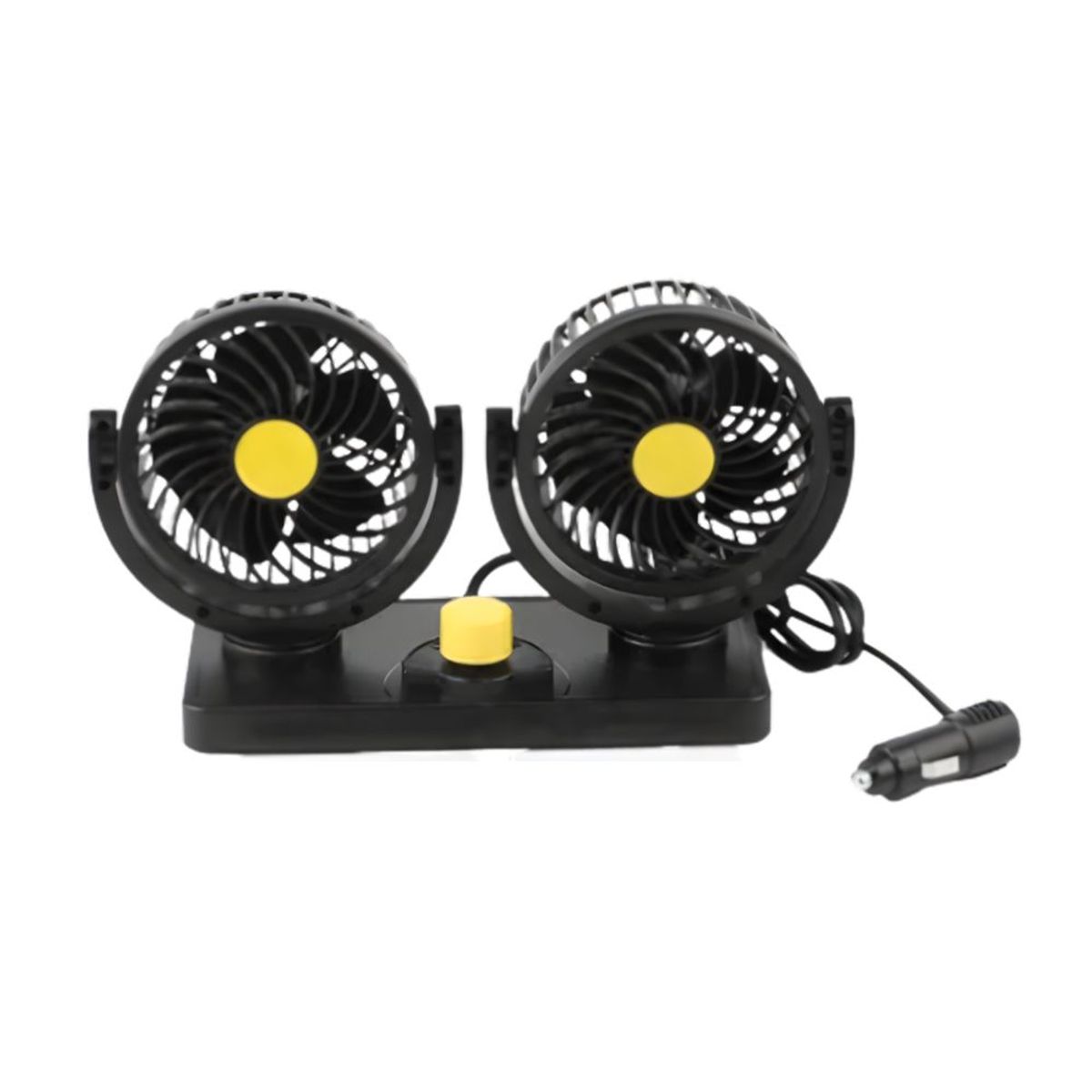 GENERICO - Ventilador Dual Para Auto Potente de 12v Dos velocidades