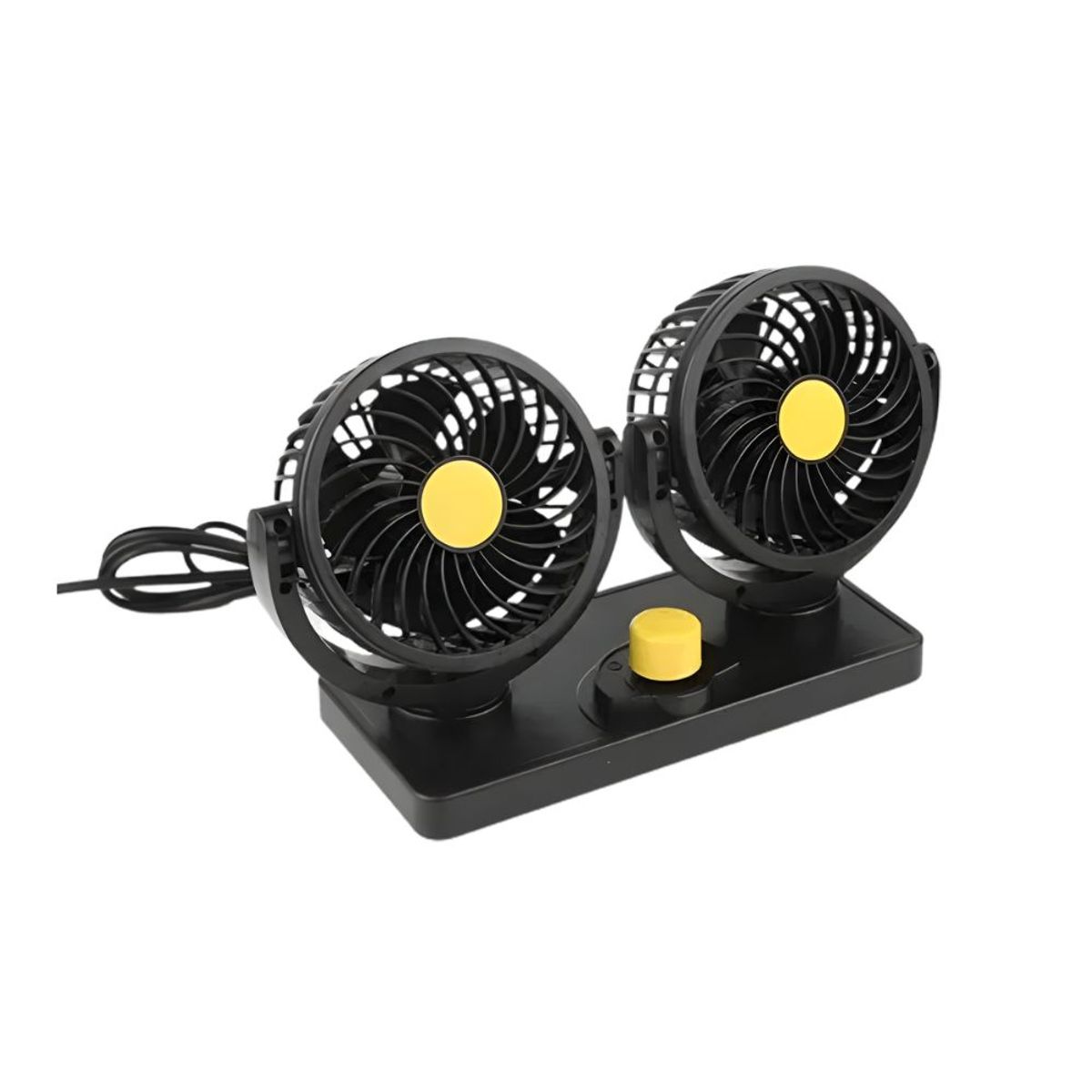 GENERICO - Ventilador Dual Para Auto Potente de 12v Dos velocidades