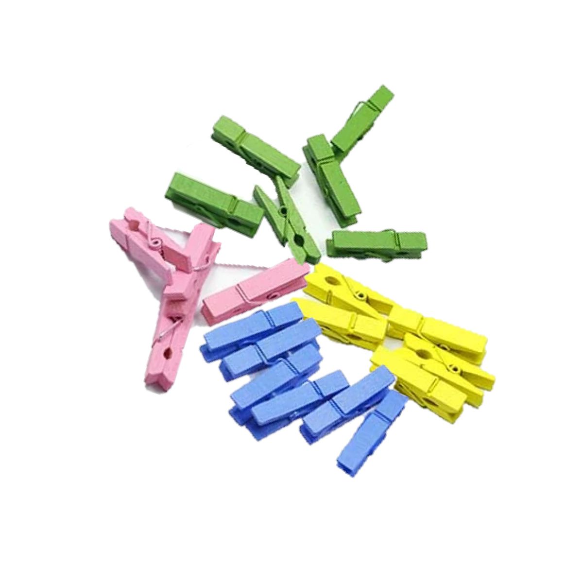 GENERICO - Pack Clips de decoración Multicolor x25und