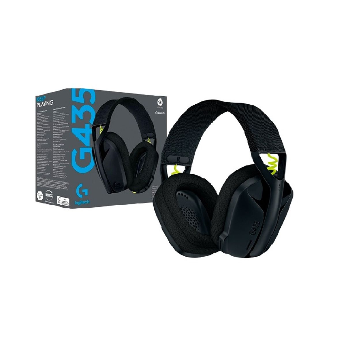 LOGITECH - AUDIFONO LOGITECH G435 LIGHTSPEED WIRELESS BLACK 981-001049