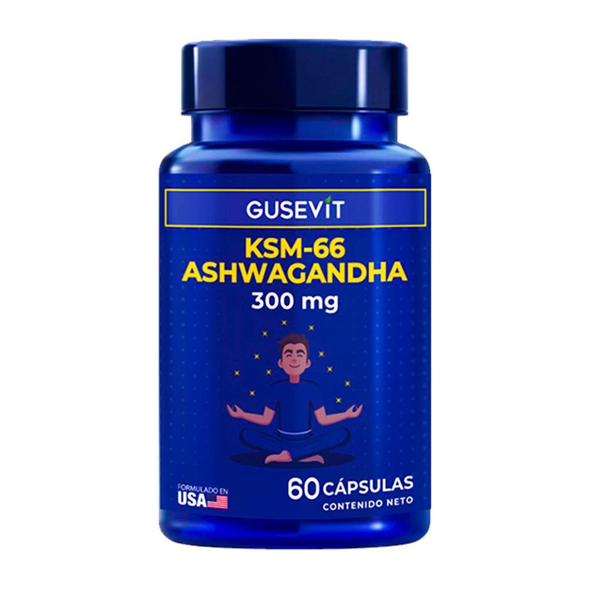 GUSEVIT - Ashwagandha KSM-66 60 Cápsulas Gusevit Sin sabor