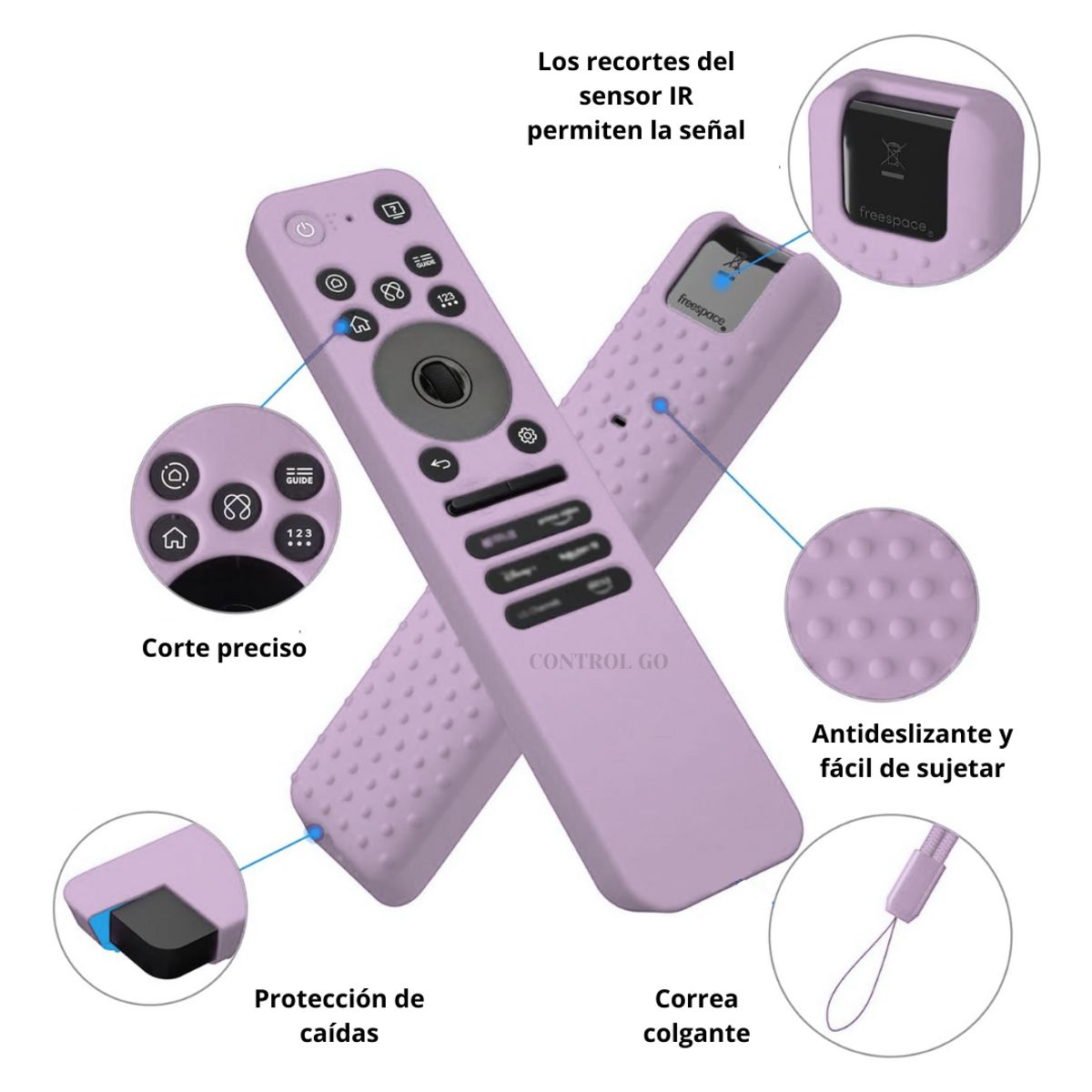CASE - Funda protector para Control LG Magic 2025 color lila