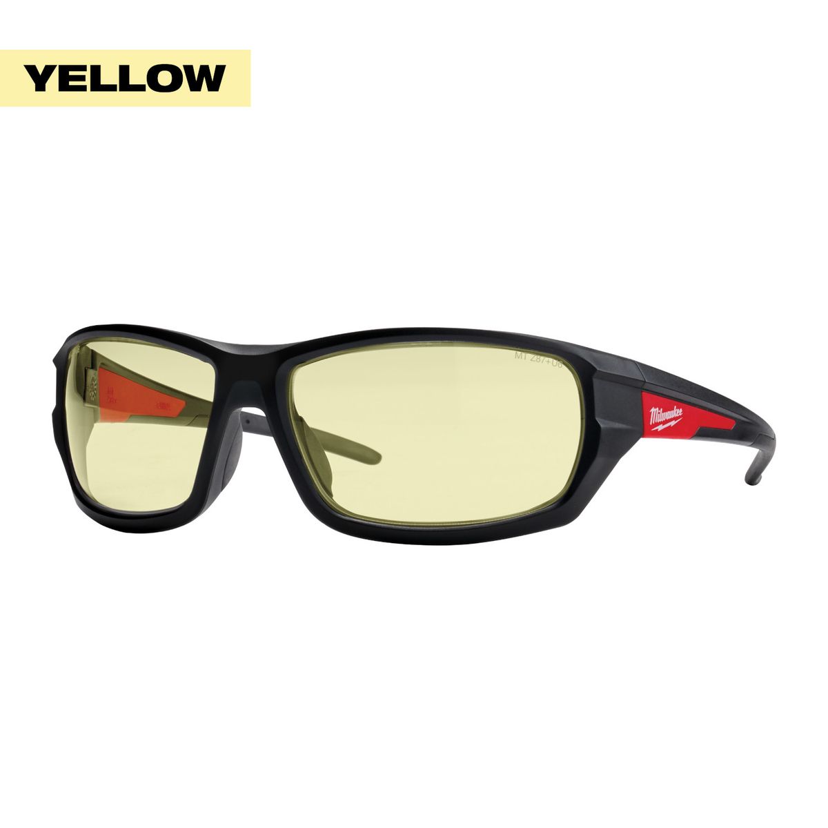 MILWAUKEE - Gafas de seguridad de alto rendimiento amarillas antivaho 48-73-2121 Milwaukee