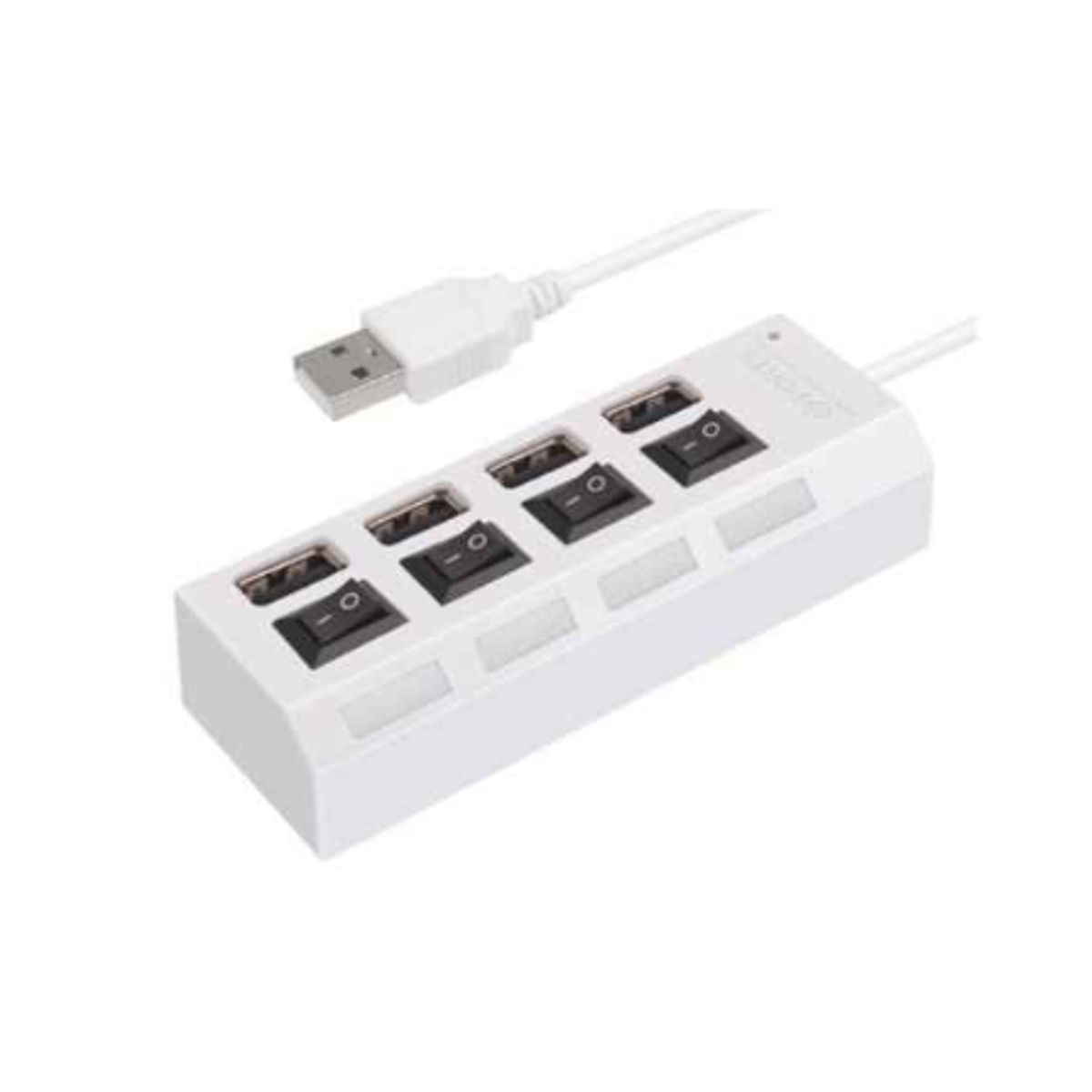 SEISA - Hub USB 4 puertos SEISA CQT-010 con led indicador USB 2.0 Blanco