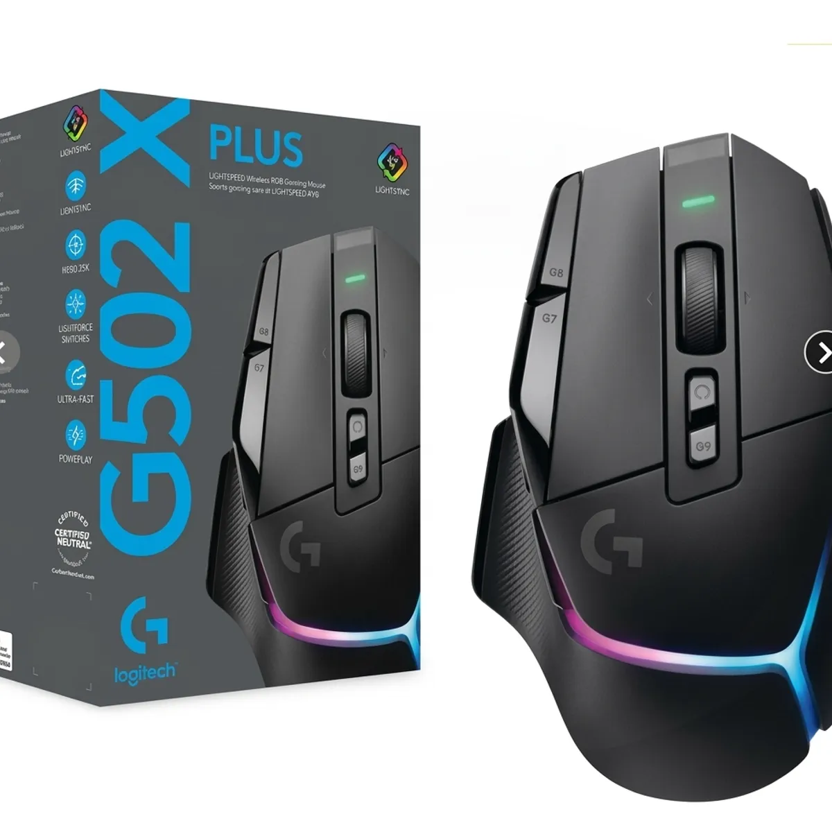 LOGITECH - Mouse Gamer Inalámbrico Logitech G502 X Plus - Negro