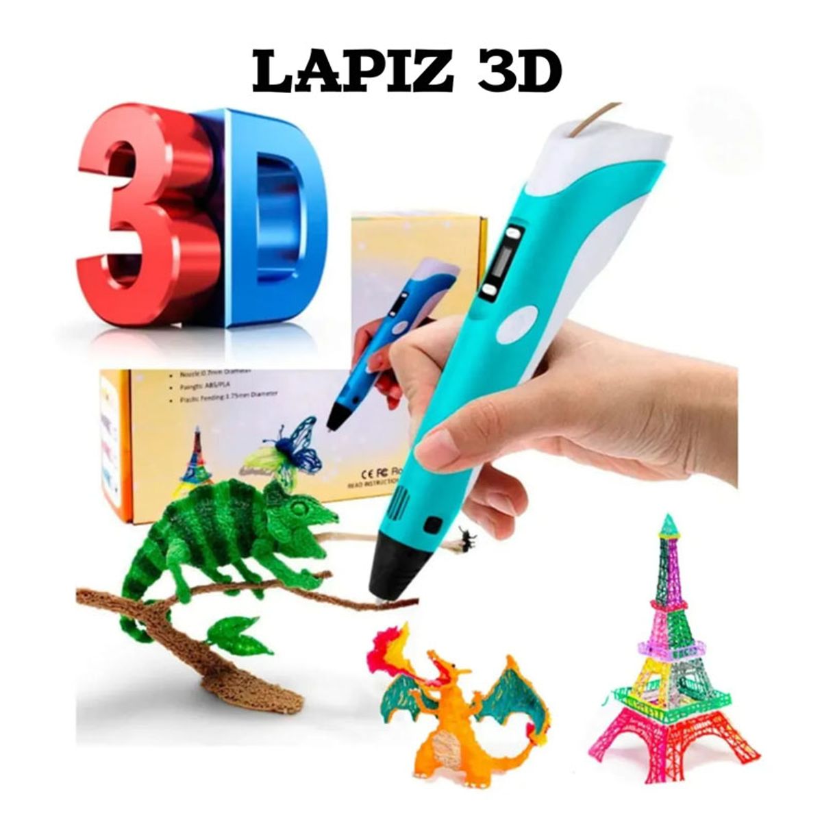 GENERICO - Lápiz Impresora 3d Pen-2 C Pantalla Soporte Filamentos