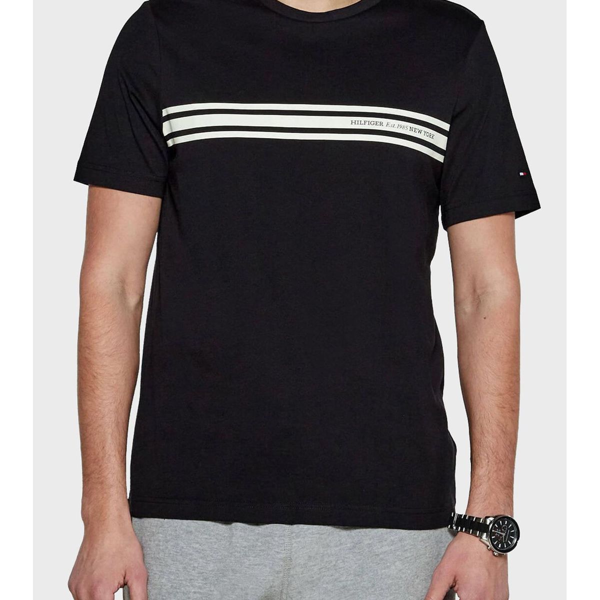 TOMMY HILFIGER - CAMISETA CENTRAL CHEST STRIPE TEE