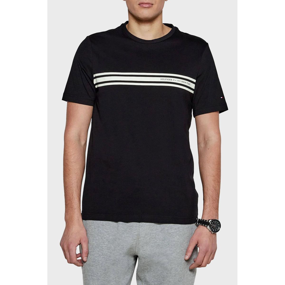 TOMMY HILFIGER - CAMISETA CENTRAL CHEST STRIPE TEE