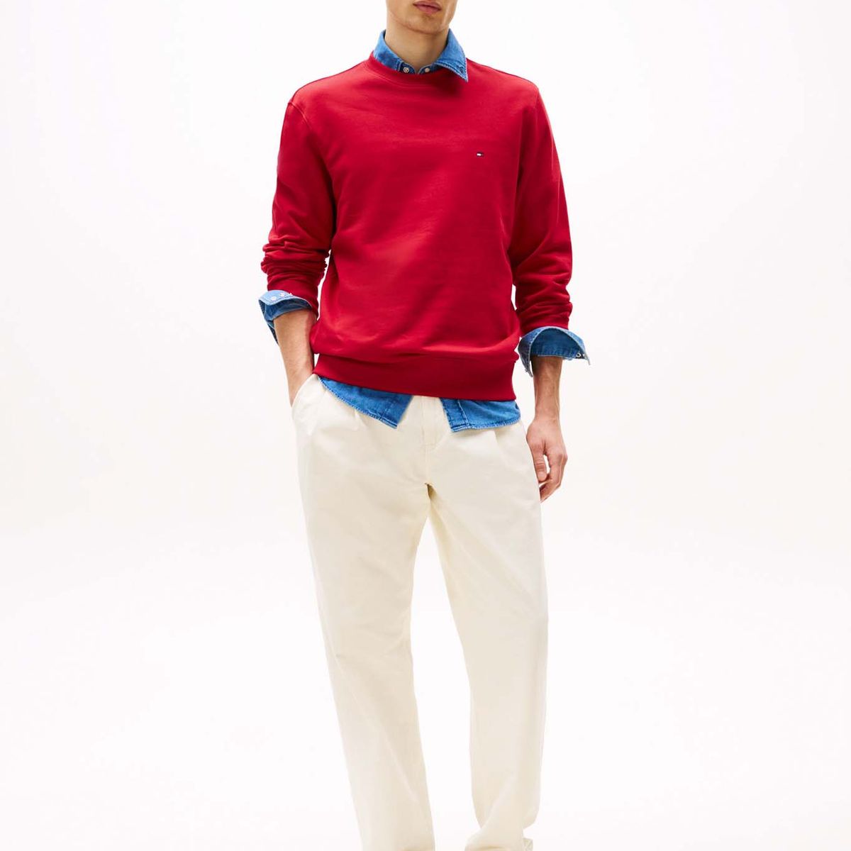 TOMMY HILFIGER - SWEATSHIRT ESSENTIAL TERRY CREWNECK