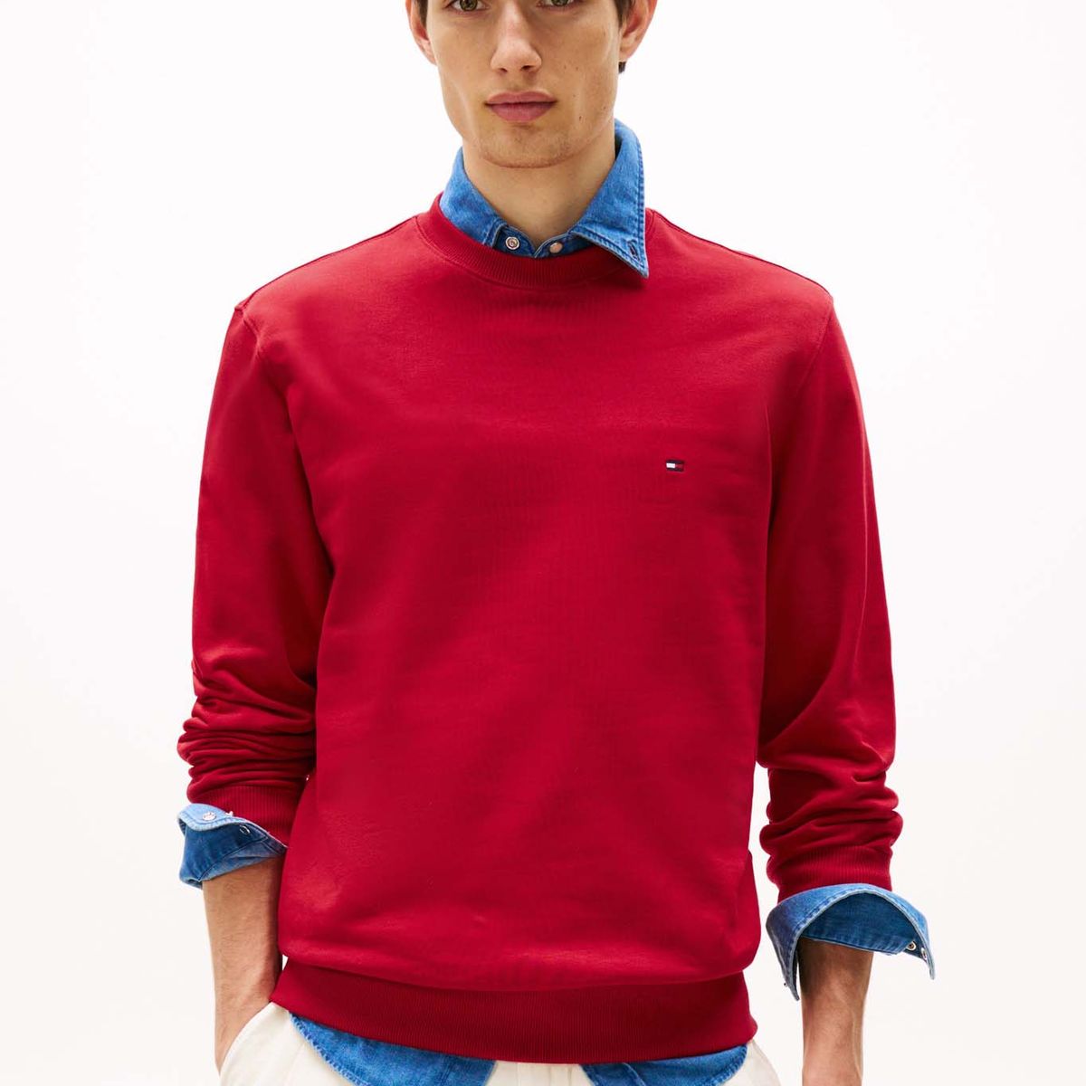 TOMMY HILFIGER - SWEATSHIRT ESSENTIAL TERRY CREWNECK