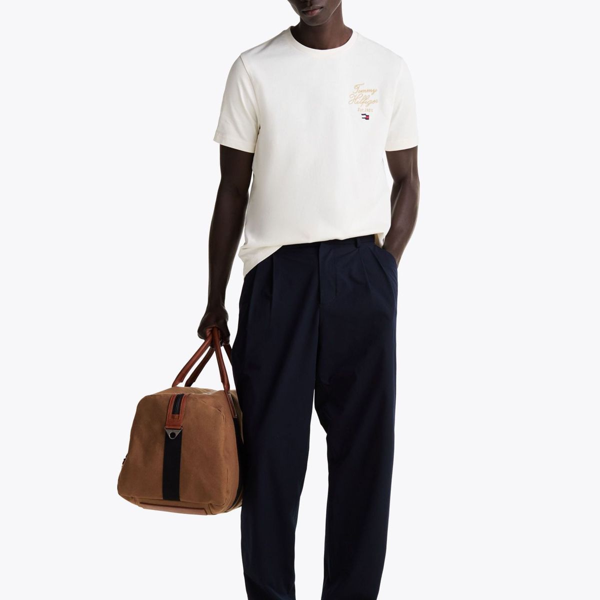 TOMMY HILFIGER - CAMISETA SCRIPT HILFIGER STACK TEE TH