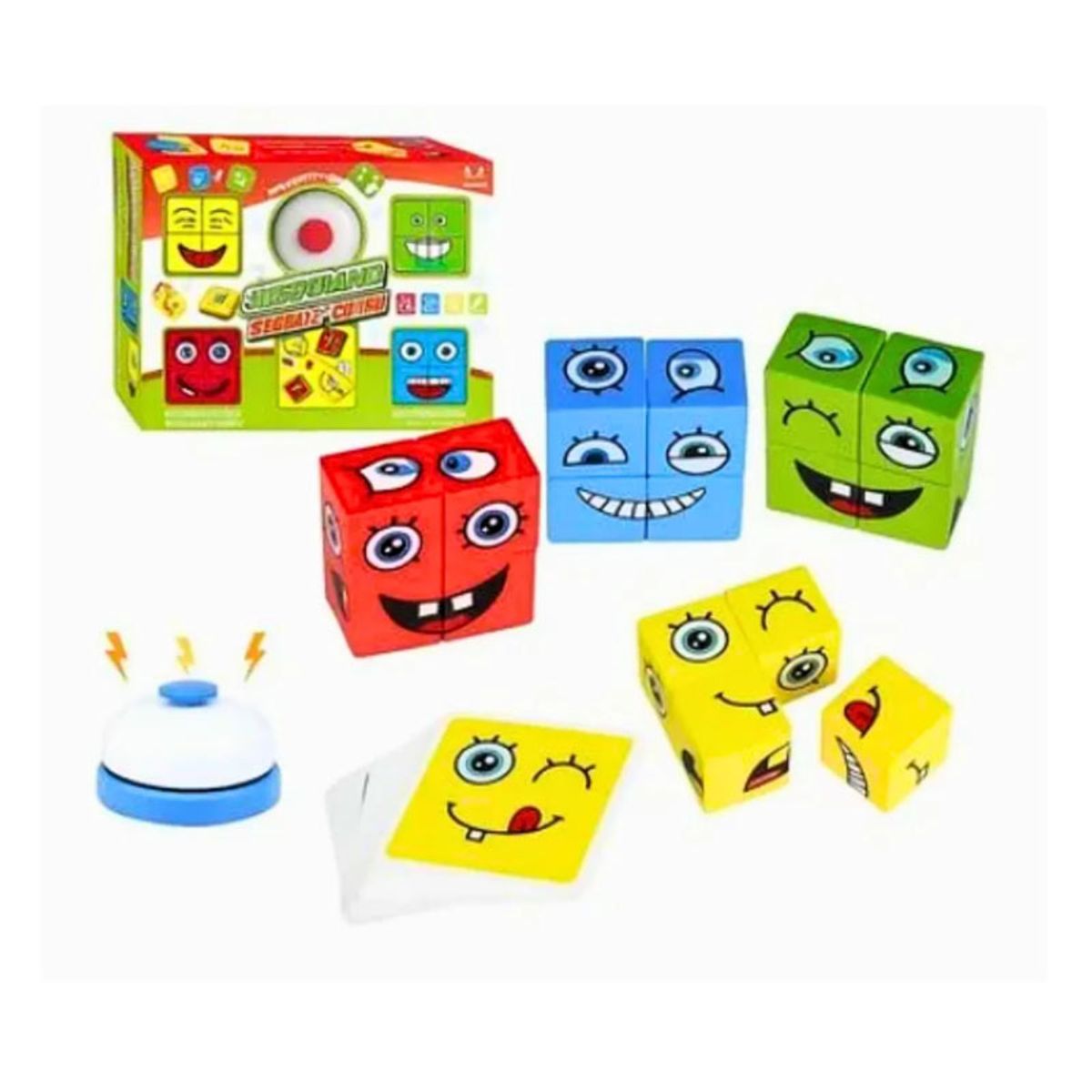 GENERICO - Juego De Mesa Caras Locas Con Reloj de Arena y Timbre