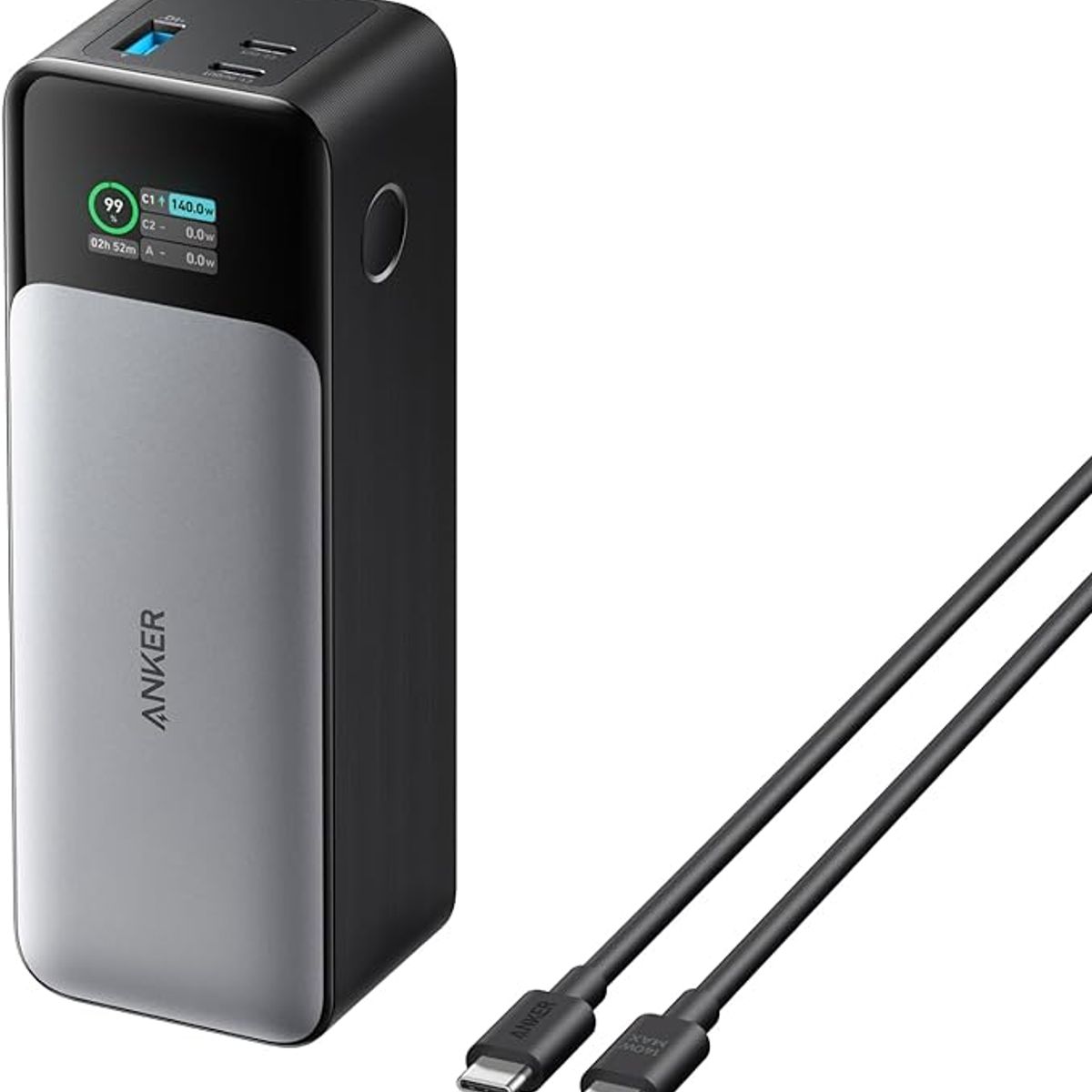 ANKER - Cargador Portátil Anker 24000mah 3puertos Pantalla Digital Para Macbook iPad iPhone