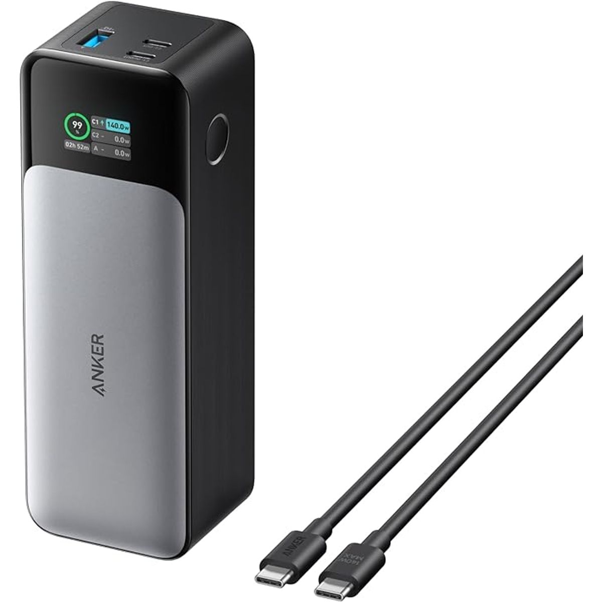 ANKER - Cargador Portátil Anker 24000mah 3puertos Pantalla Digital Para Macbook iPad iPhone