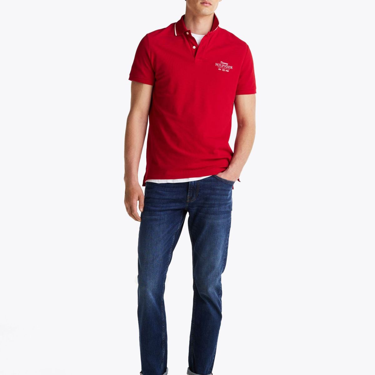 TOMMY HILFIGER - POLO LEFT CHEST GRAPHIC REG POLO