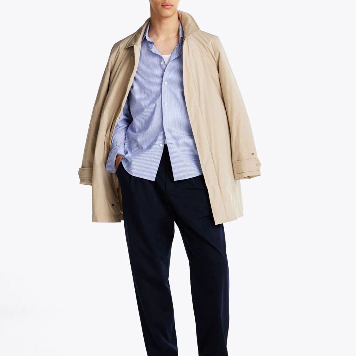 TOMMY HILFIGER - CAMISA DC FLEX COLLAR STRIPE SHIRT TH