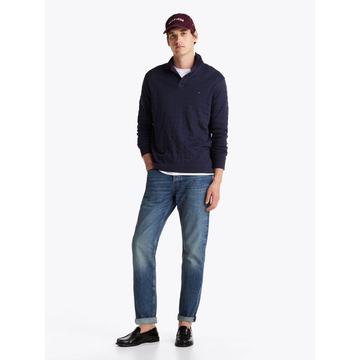 TOMMY HILFIGER - POLO MERC JACQUARD STRIPE LS REG PO TH