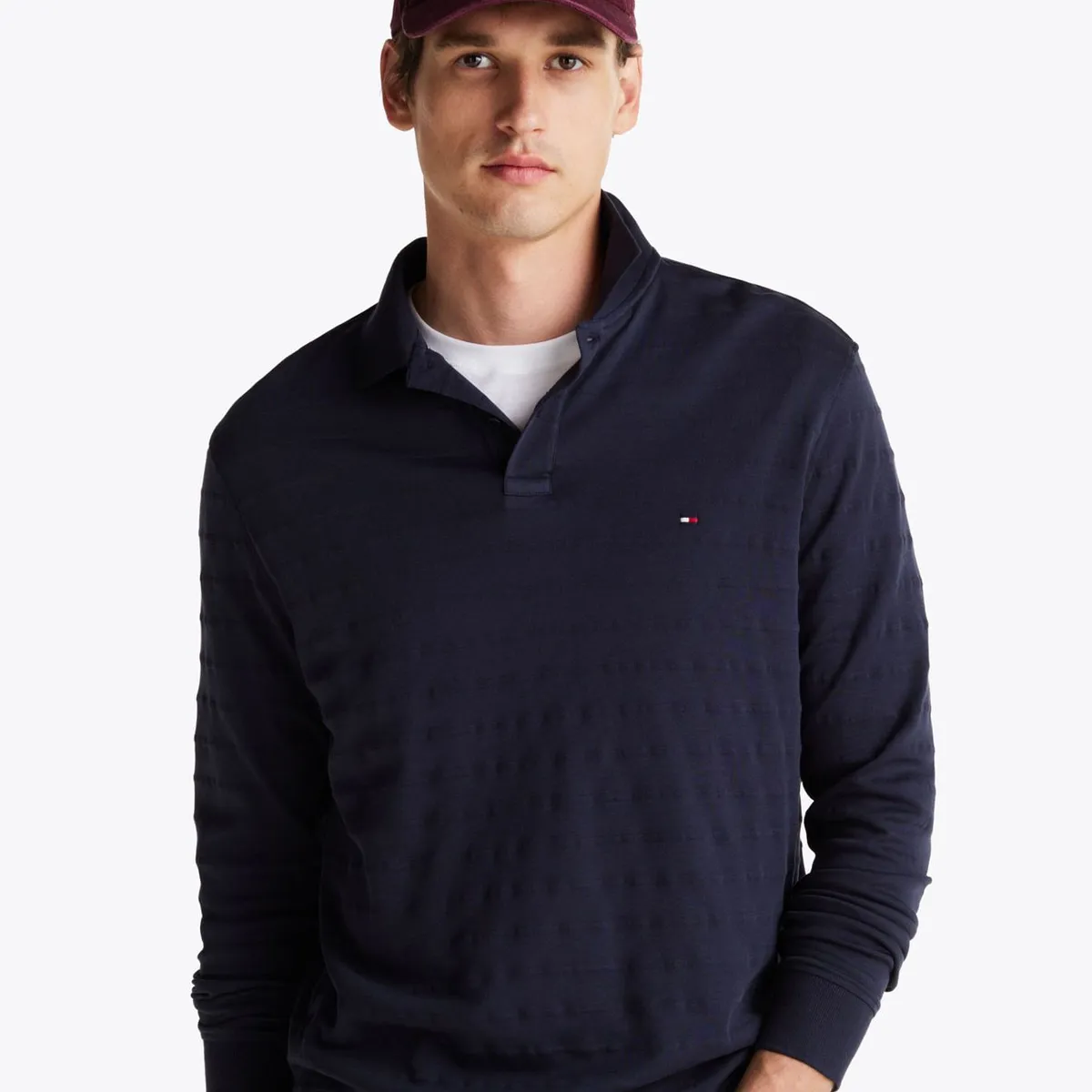 TOMMY HILFIGER - POLO MERC JACQUARD STRIPE LS REG PO TH