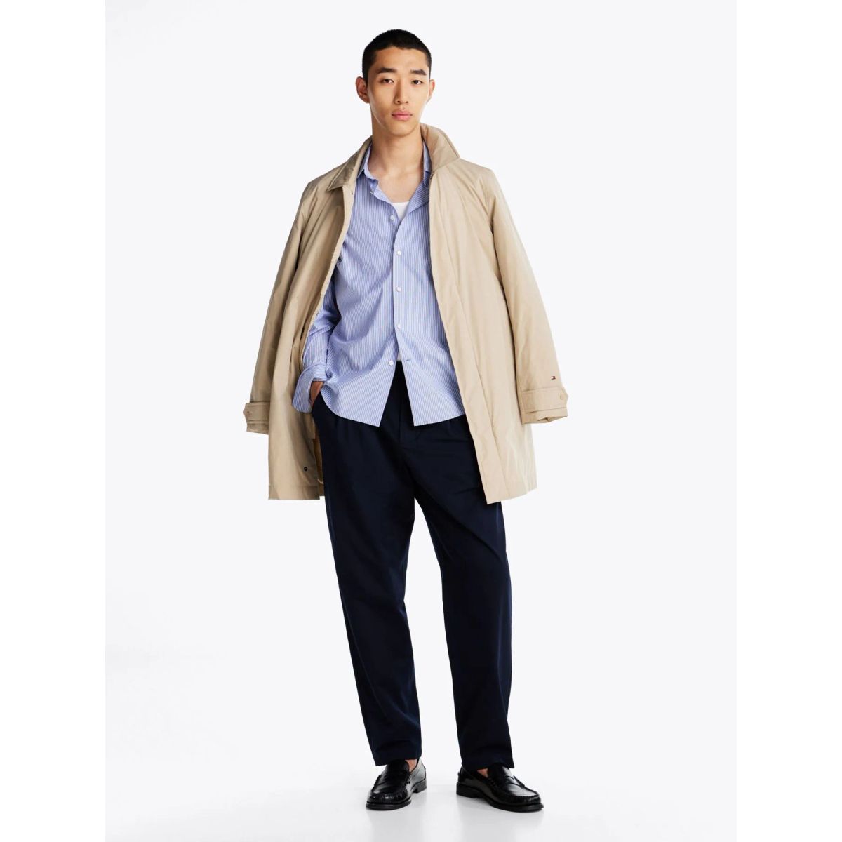 TOMMY HILFIGER - CAMISA DC FLEX COLLAR STRIPE SHIRT TH