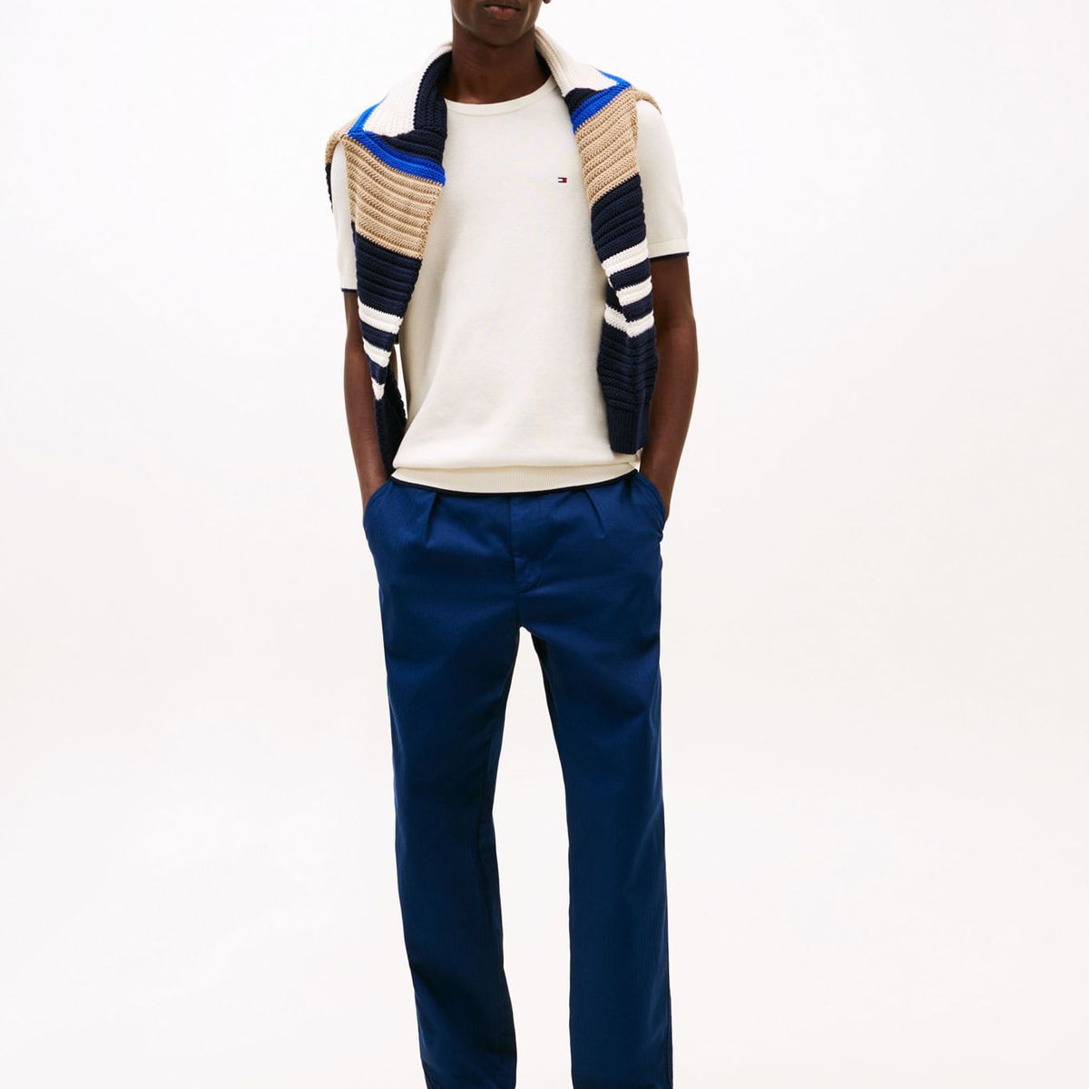 TOMMY HILFIGER - CAMISETA TIPPED STRUCTURE KNITTED TEE TH