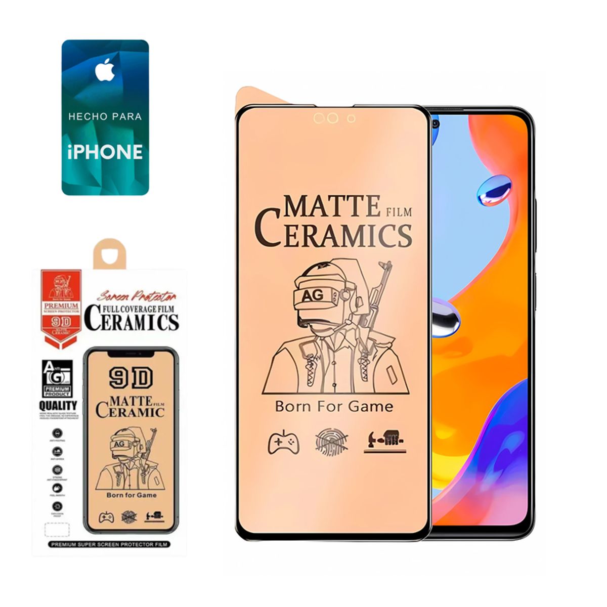 SHIELD - Mica Protector de Pantalla de Cerámica Mate para iPhone 13 Pro Max