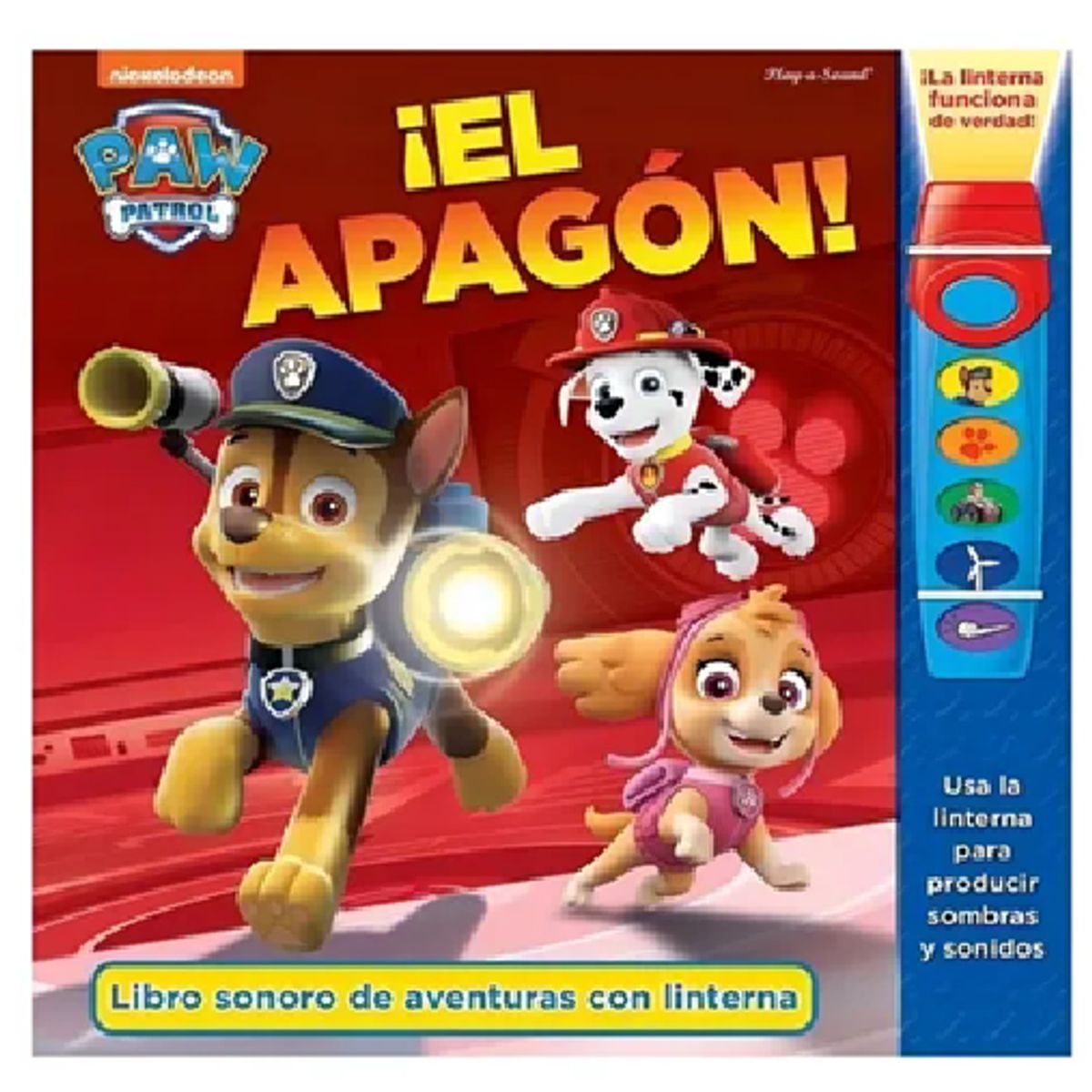 NICKELODEON - Libro interactivo Paw Patrol con sonidos y con linterna el apagon + stickers