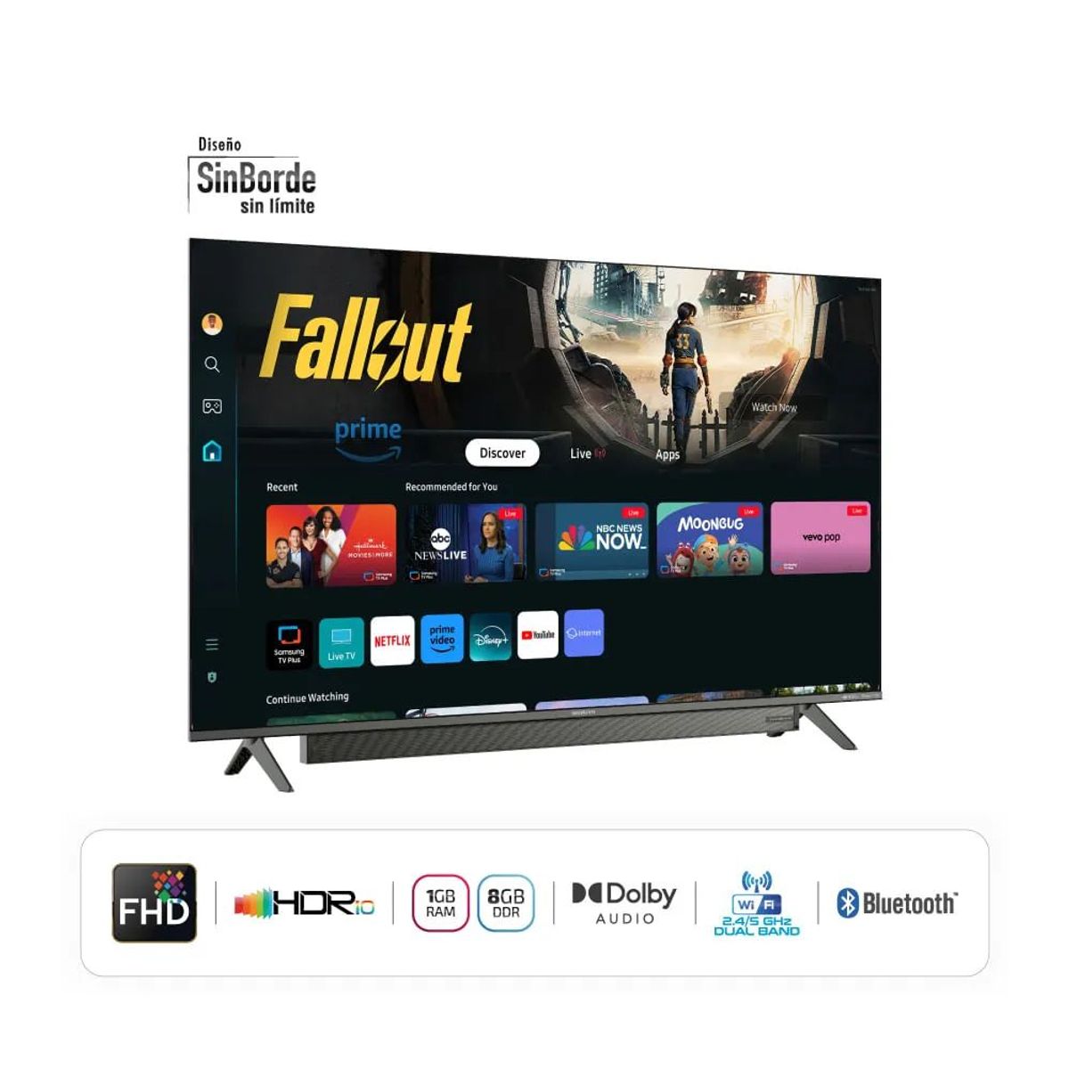 HYUNDAI - Televisor Hyundai 43 HYLED4329T LED Tizen OS Gris + Soundbar