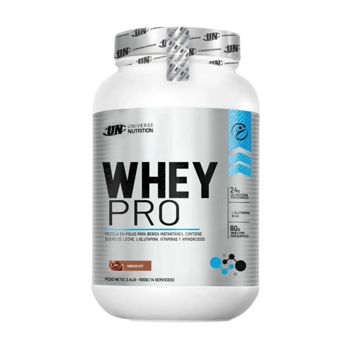 UNIVERSE NUTRITION - PROTEÍNA WHEY PRO 1KG CHOCOLATE + CREATINA UN 150G + SHAKER  3 XB