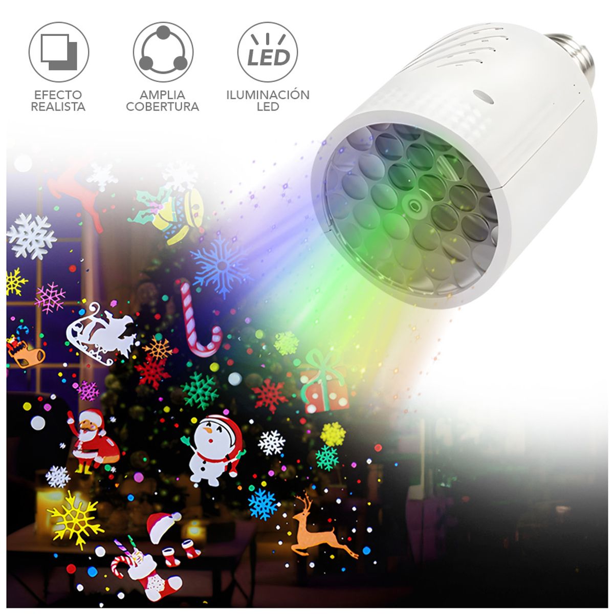 KELLER - Proyector LED de Navidad Foco Colorido K43