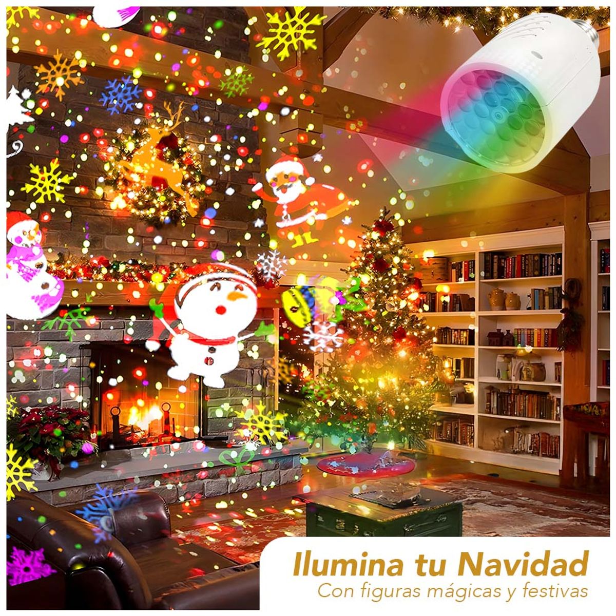 KELLER - Proyector LED de Navidad Foco Colorido K43