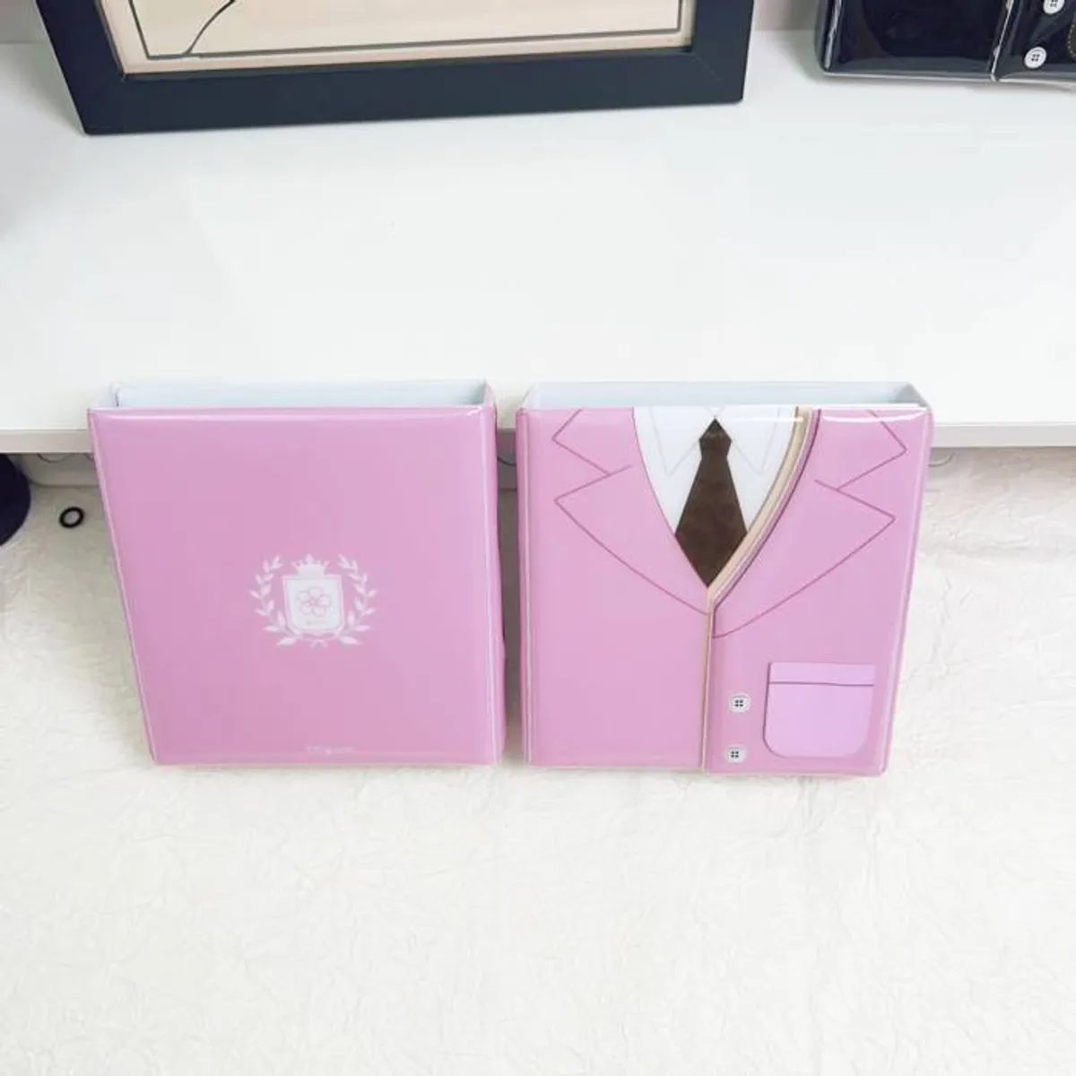 GENERICO - MINI BINDER ANILLADO TRAJE ROSA