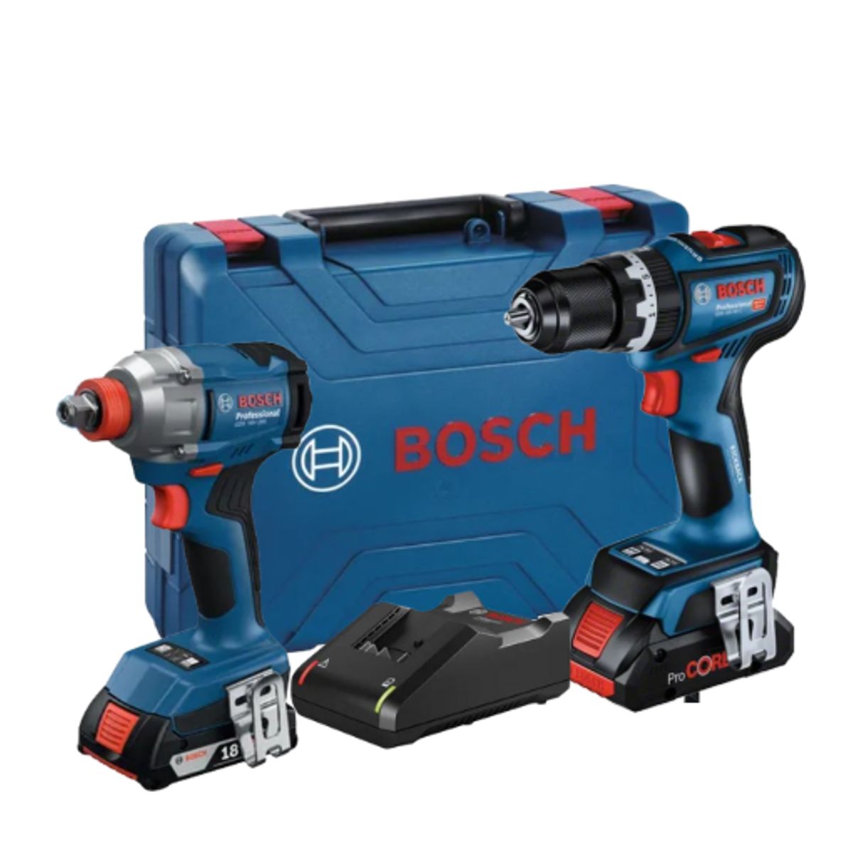 BOSCH - Taladro percutor GSB 18V-90 + Llave de impacto GDX 18V-285