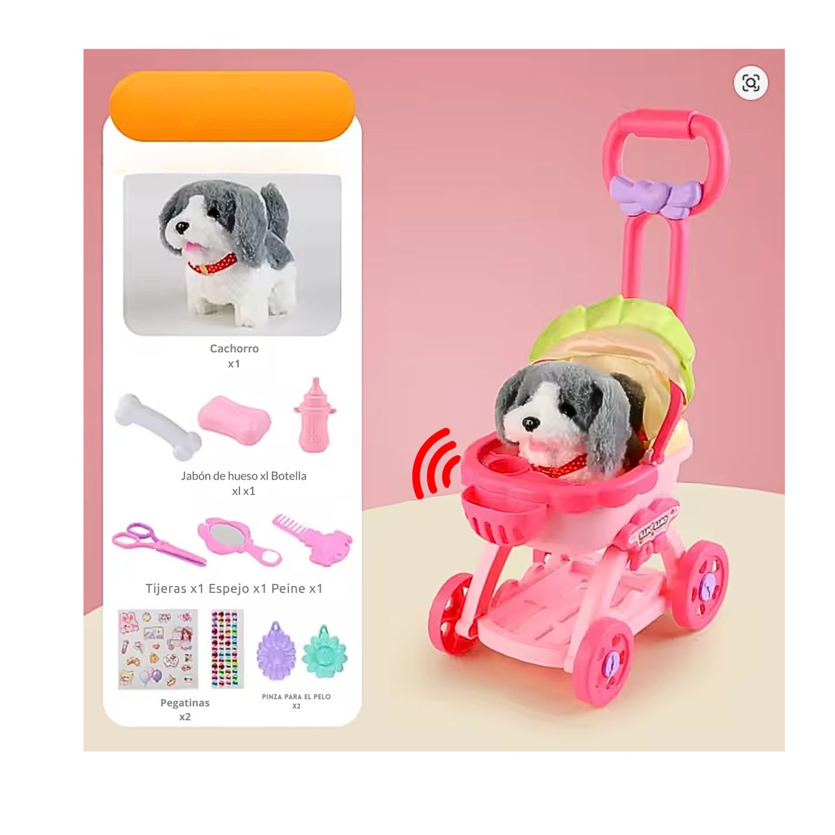 GENERICO - Carruaje para perrito con sonido