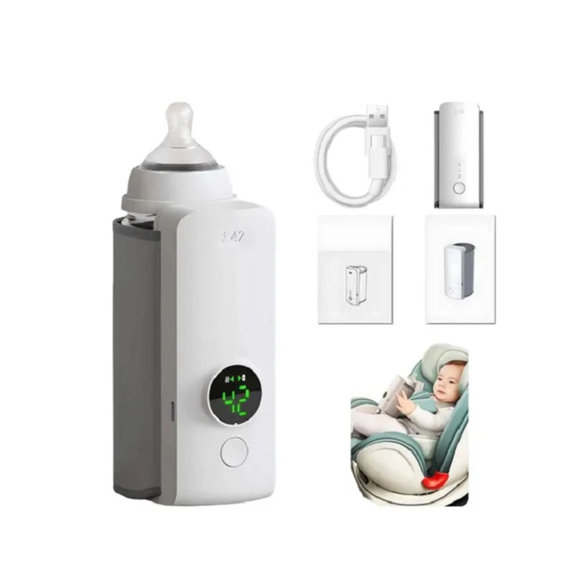 GENERICO - CALENTADOR DE BIBERON PORTÁTIL