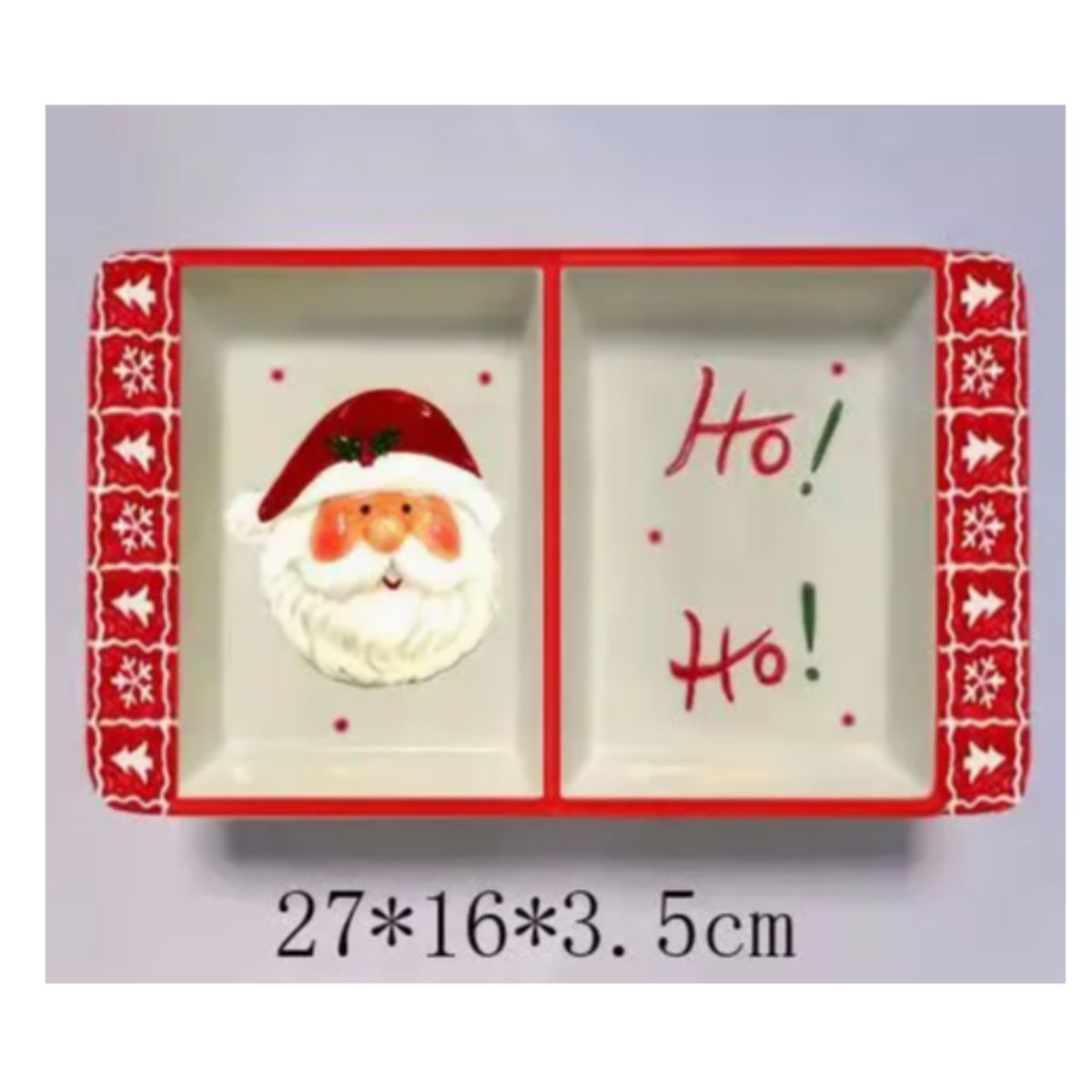PLATO NAVIDEÑO CON 2 DIVISIONES, marca GENERICO - Foto Principal