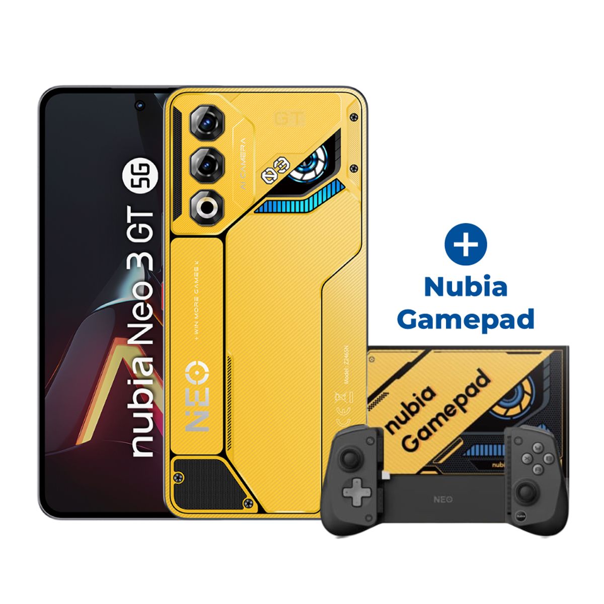 ZTE - Zte Nubia Neo 3 Gt 5G 12gb + 12gb Ram Amarillo 256gb Rom + GAMEPAD